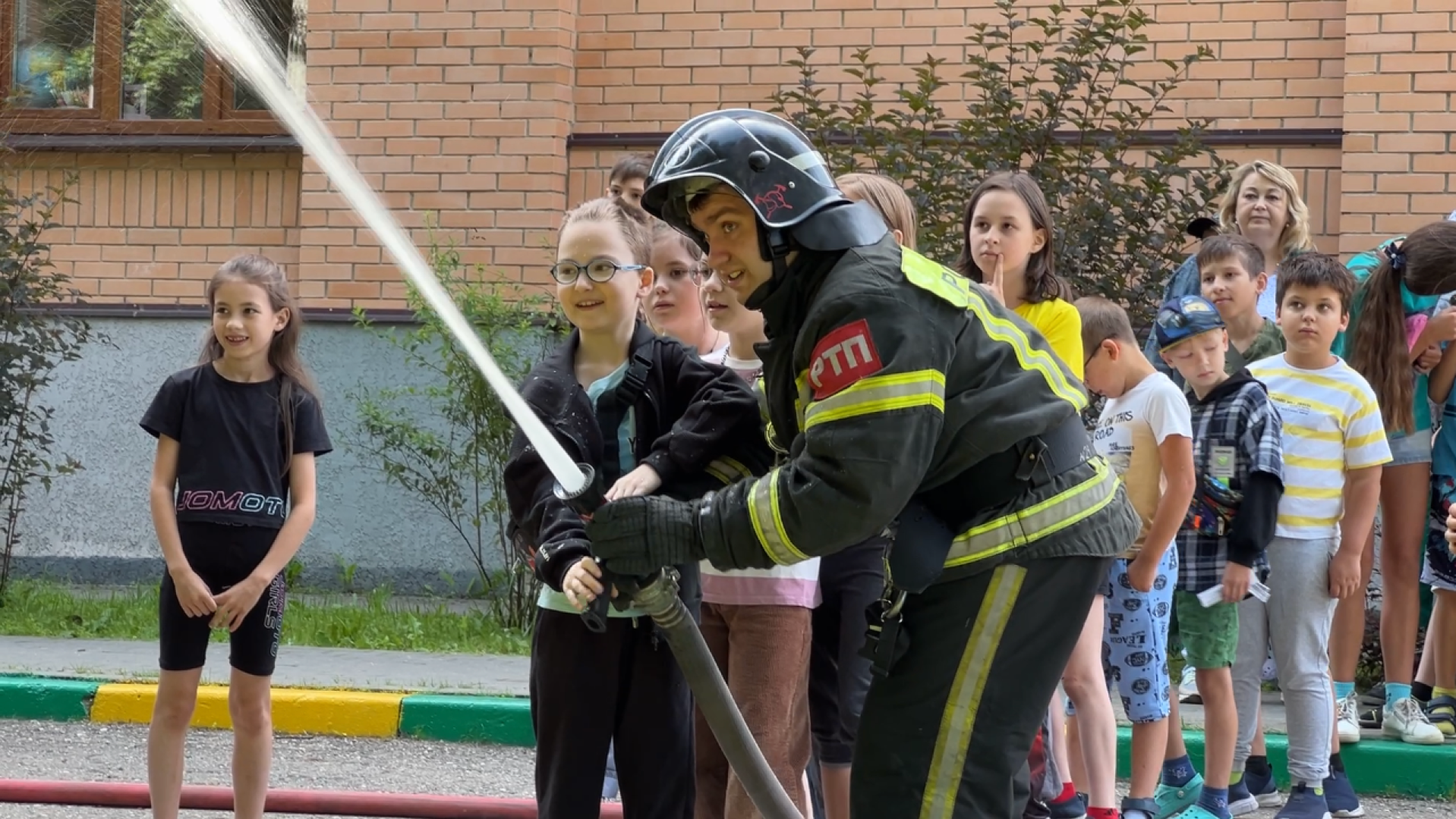 химки, пожарные, школьный лагерь, пожарная безопасность,профилактика пожаров,