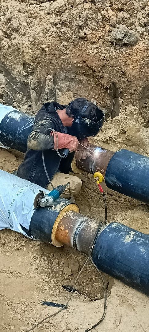 Талдом, Запрудня, Ремонт теплосетей,