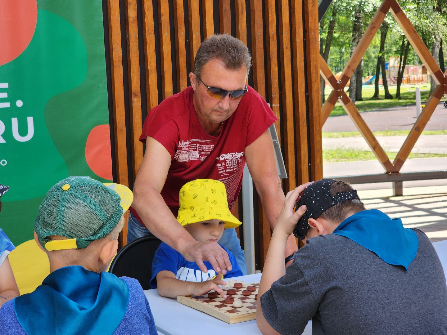 егорьевск, парк, шашки, спорт, мастер класс,