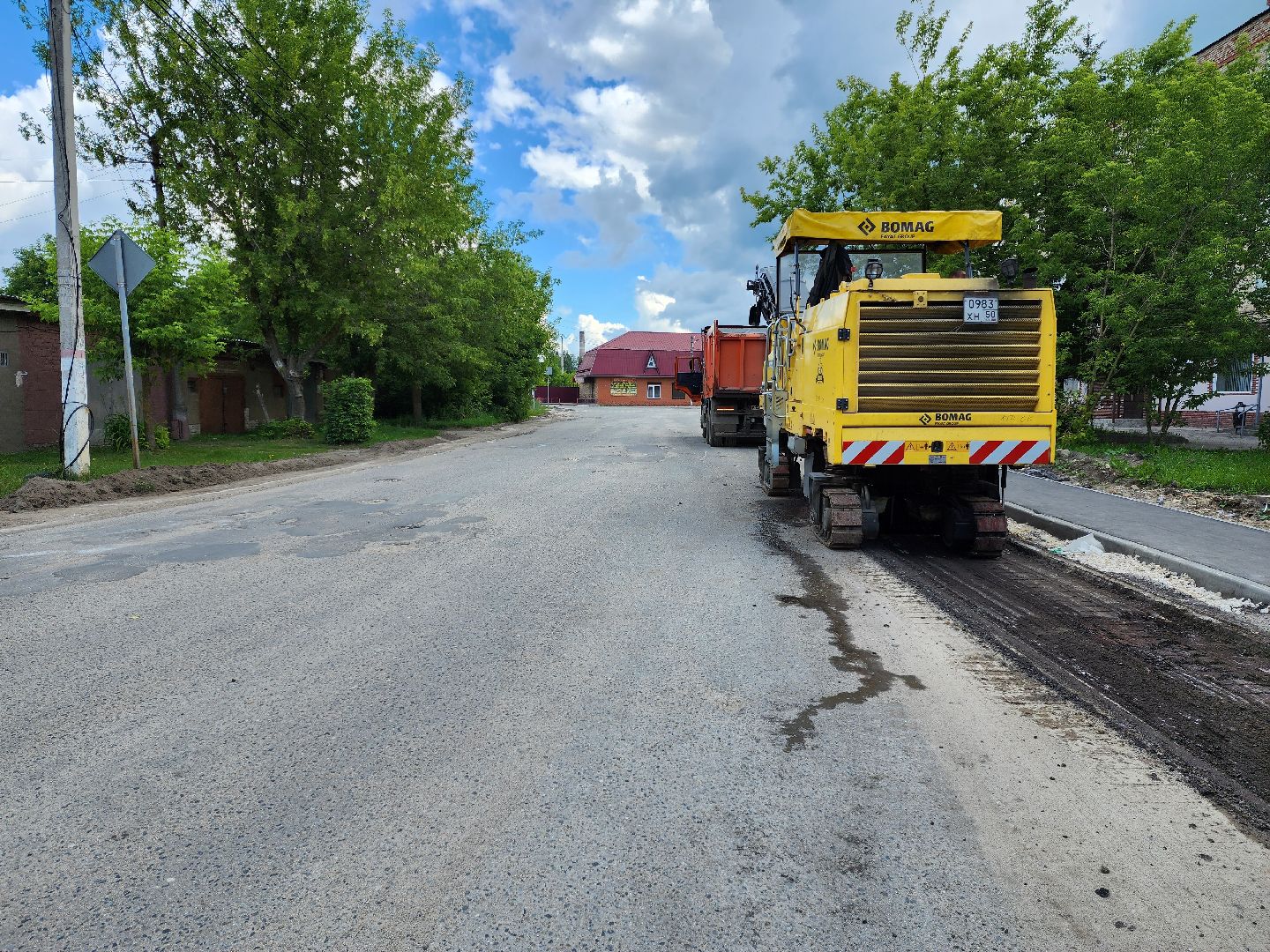 раменское, дороги, ремонт дороги в поселке Комбината стройматериалов-1,