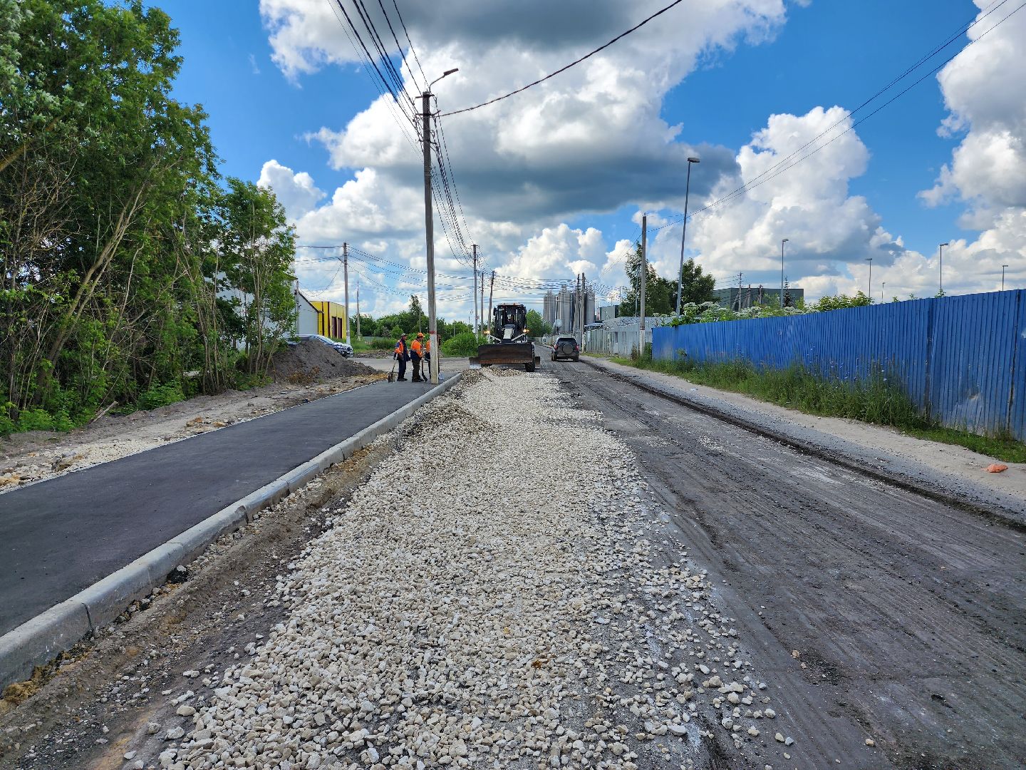 раменское, дороги, ремонт дороги в поселке Комбината стройматериалов-1,