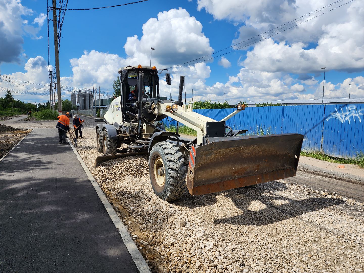 раменское, дороги, ремонт дороги в поселке Комбината стройматериалов-1,