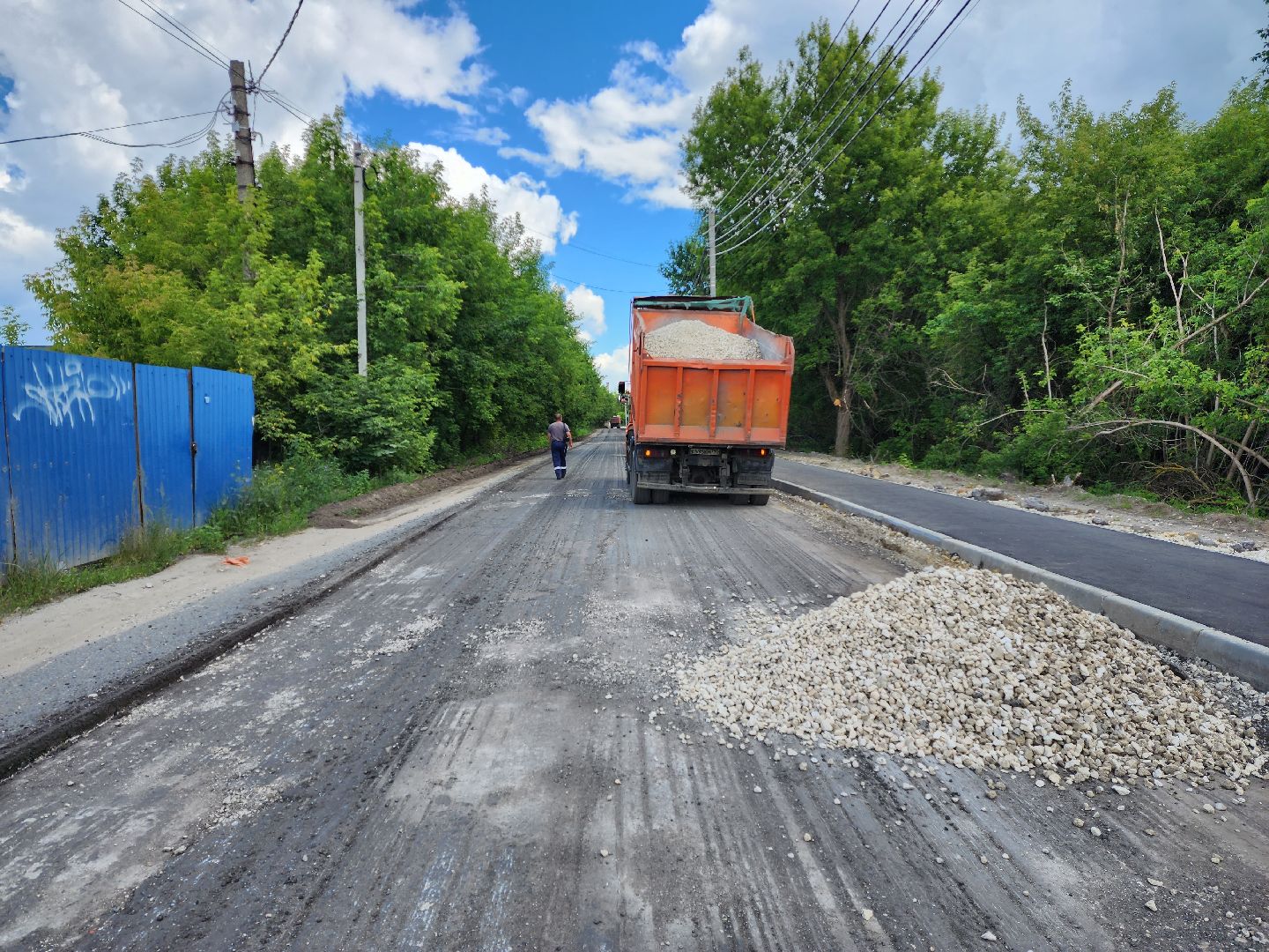 раменское, дороги, ремонт дороги в поселке Комбината стройматериалов-1,