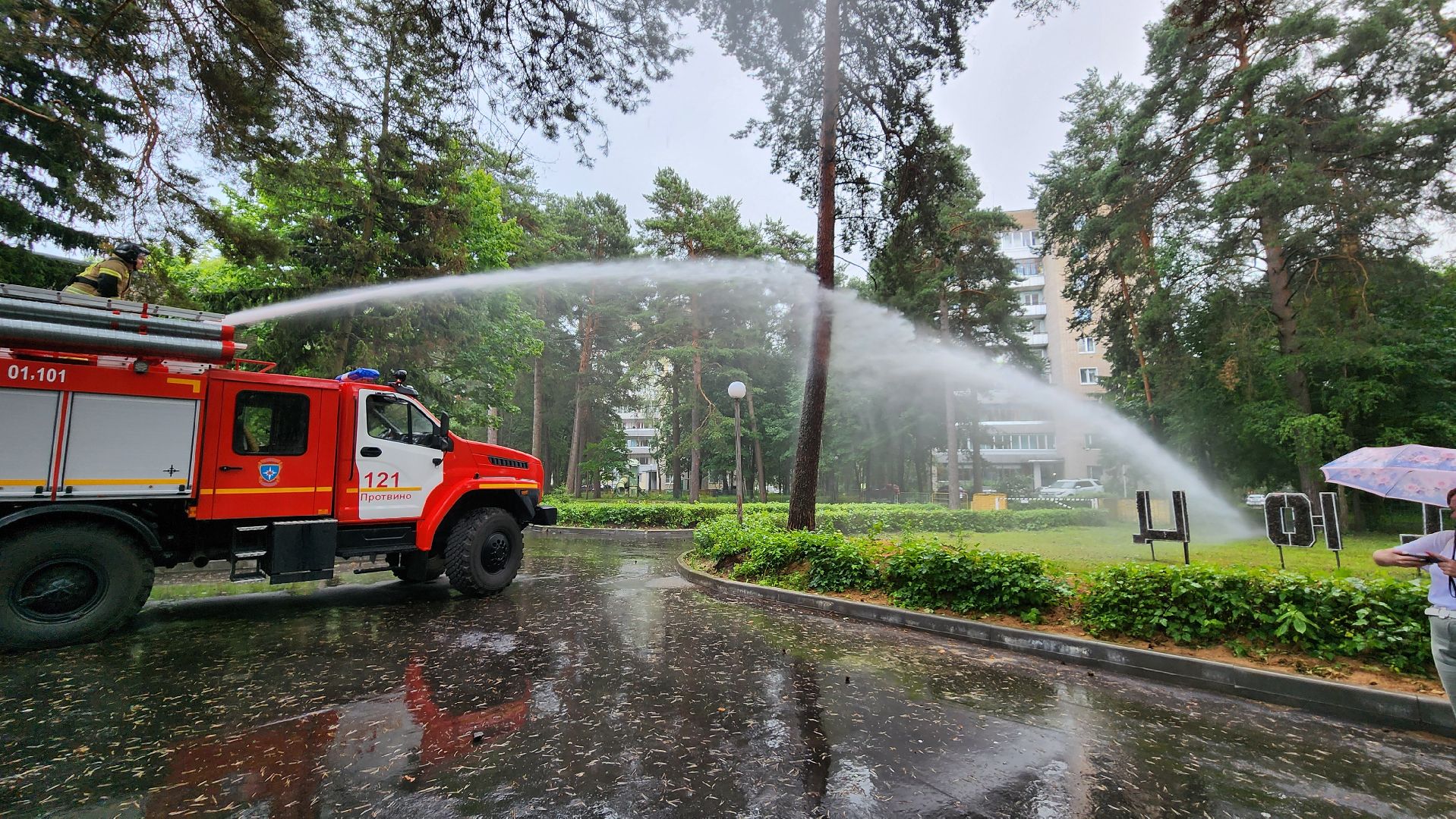 протвино, пожарная машина, дети, летний отдых, дк протон, дюц горизонт,