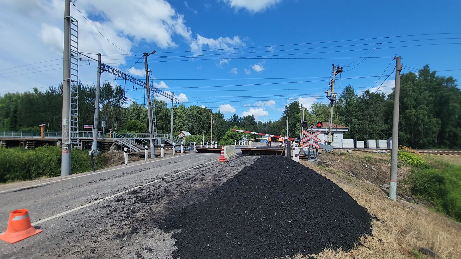 Одинцово, часцы, дороги, железнодорожный переезд, ремонт,