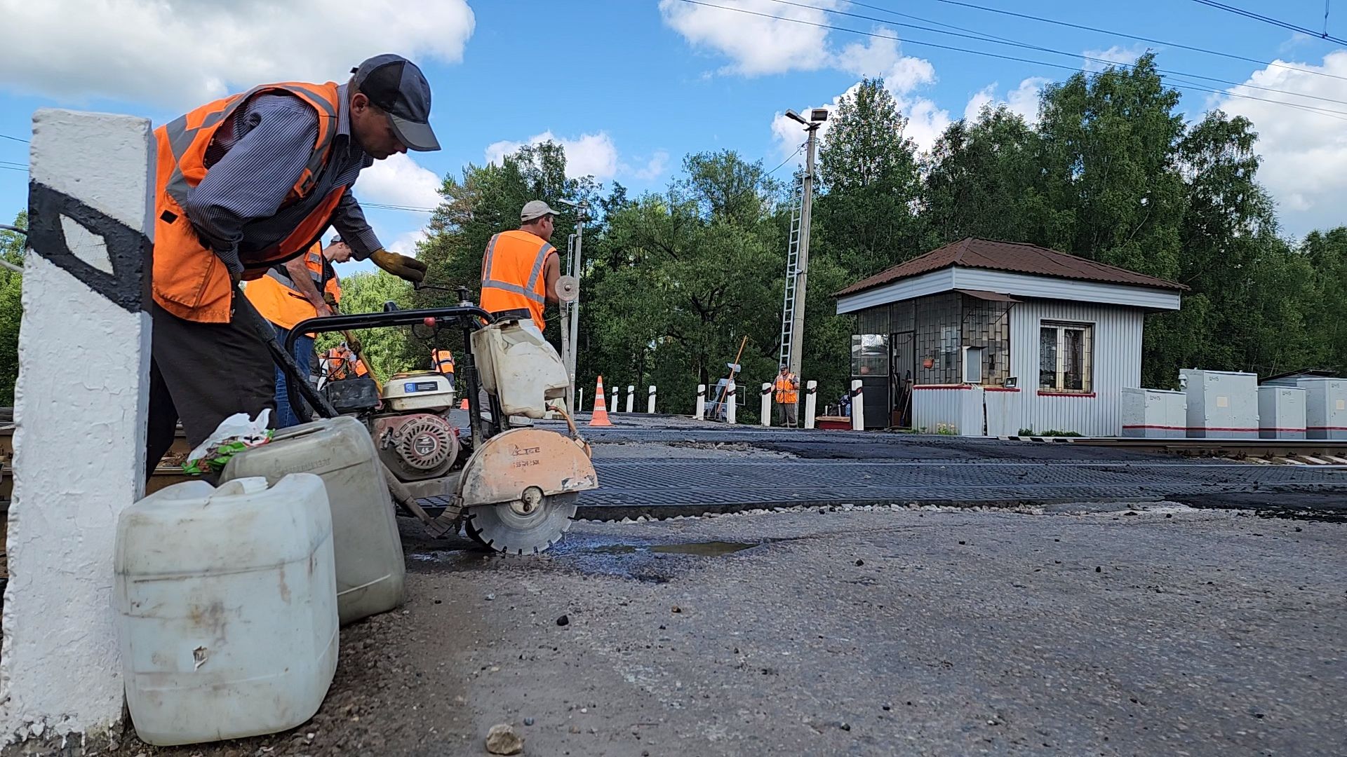 Одинцово, часцы, дороги, железнодорожный переезд, ремонт,