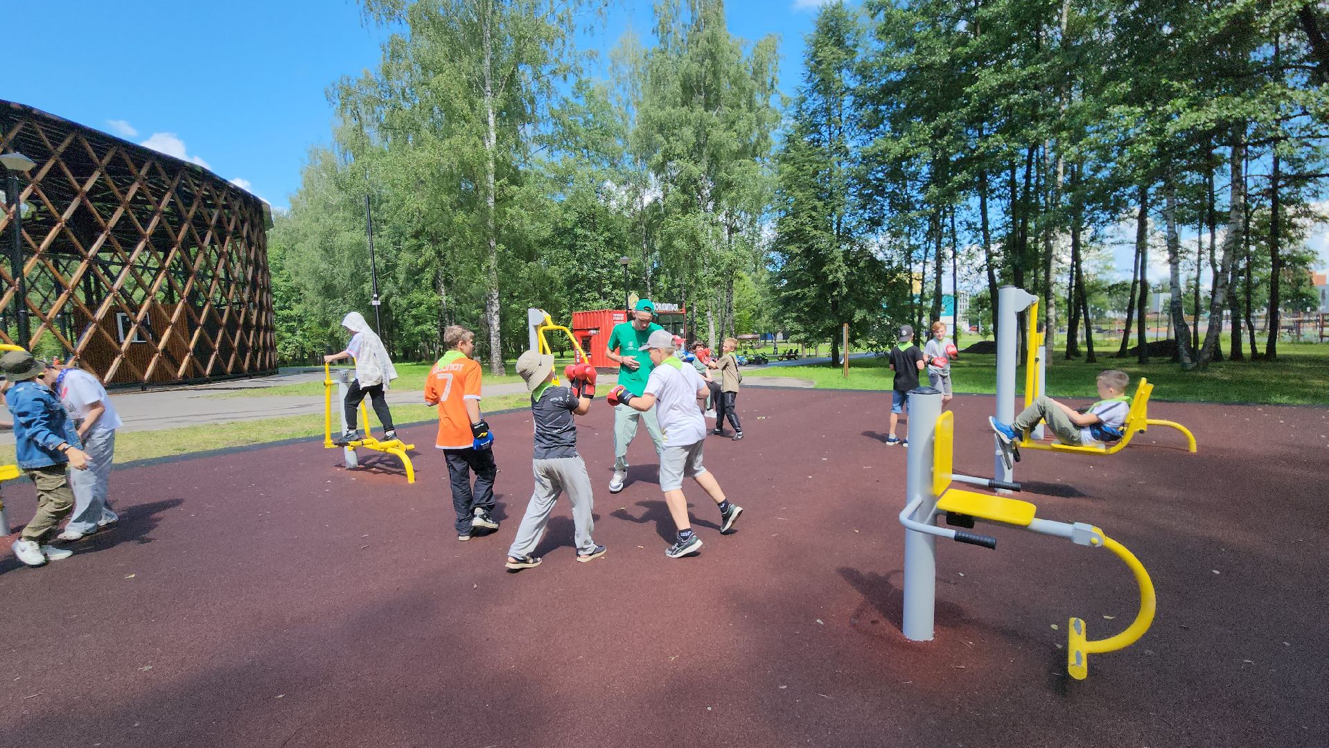 бокс, егорьевск, спорт, парк, тренировка, воздух,