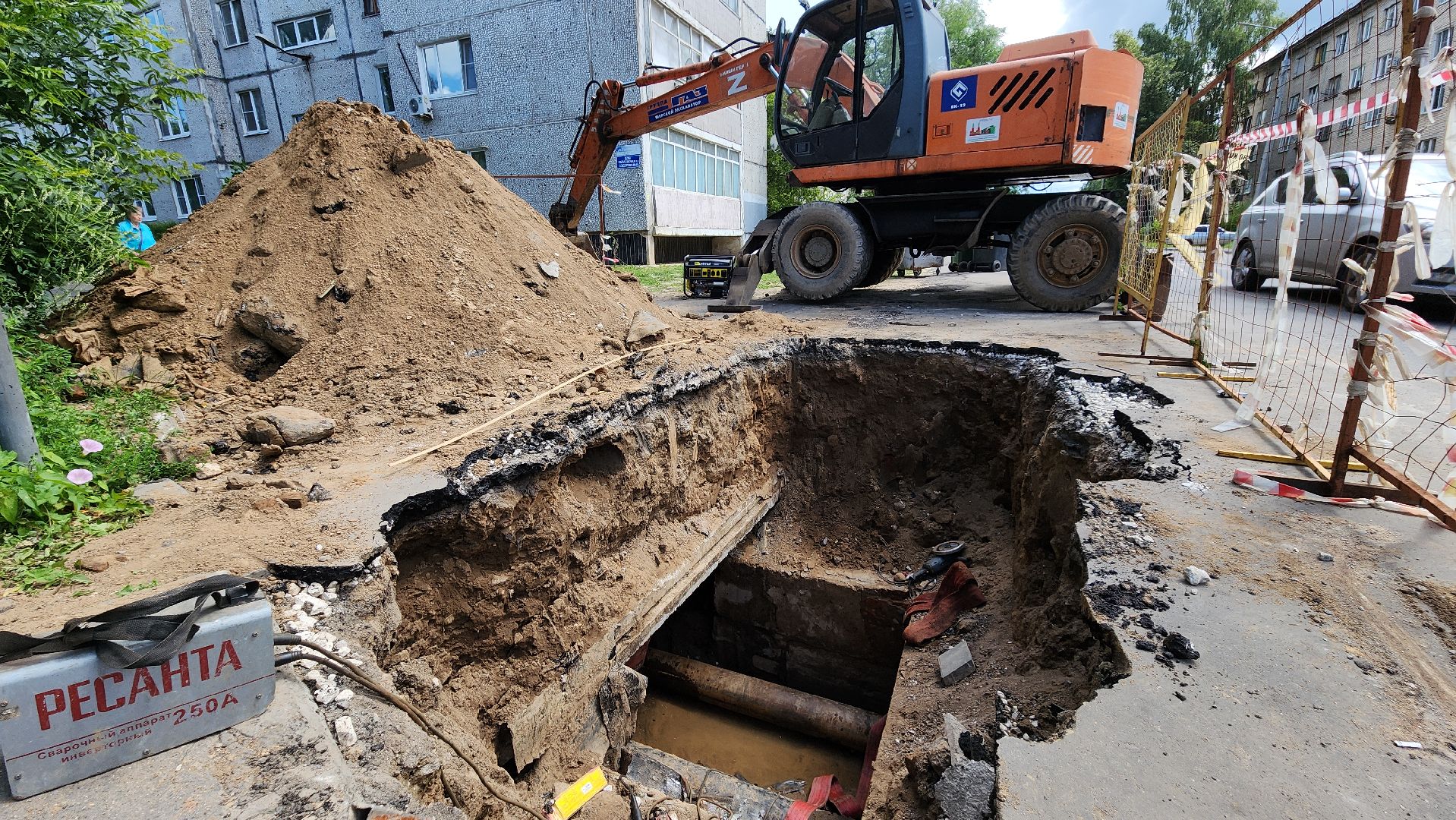 жкх, коммунальная авария, Лосино-Петровский,