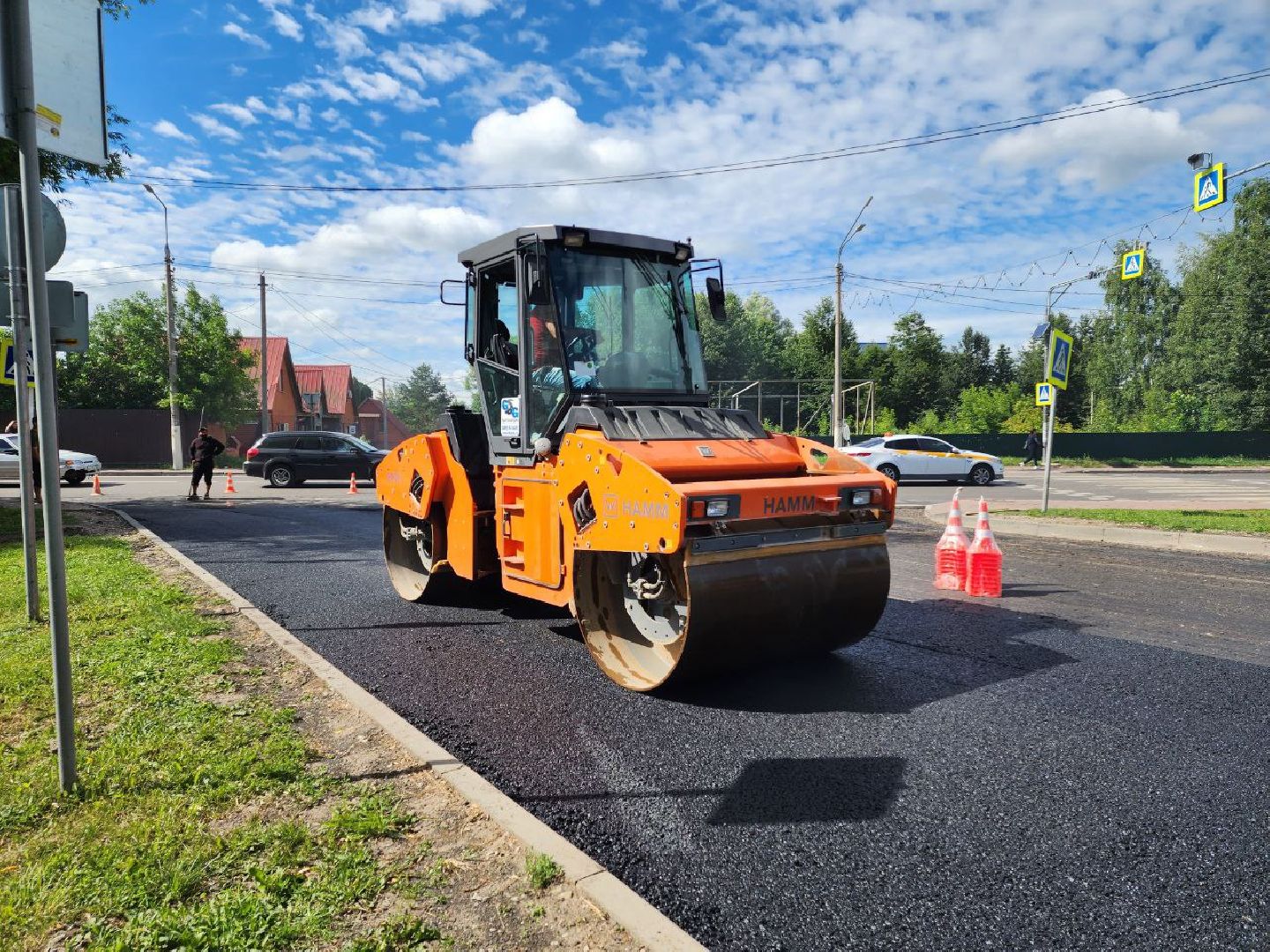 чехов, дороги, ремонт, асфальтирование дорог, дорожное покрытие,