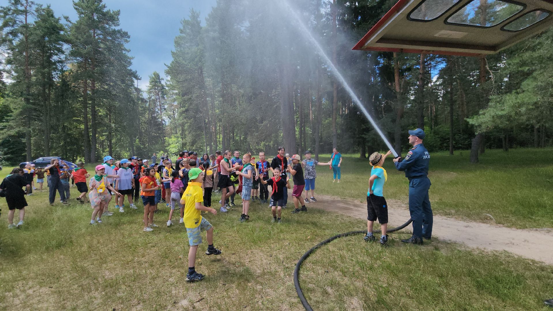 егорьевск, дети, день юного пожарного, пожарные, спасатели, игры,