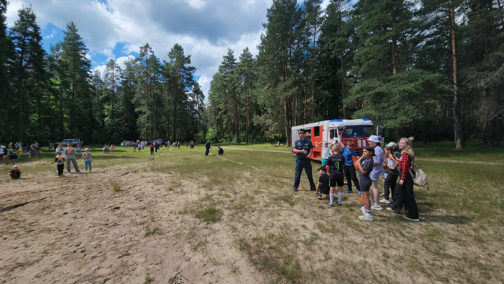 егорьевск, дети, день юного пожарного, пожарные, спасатели, игры,