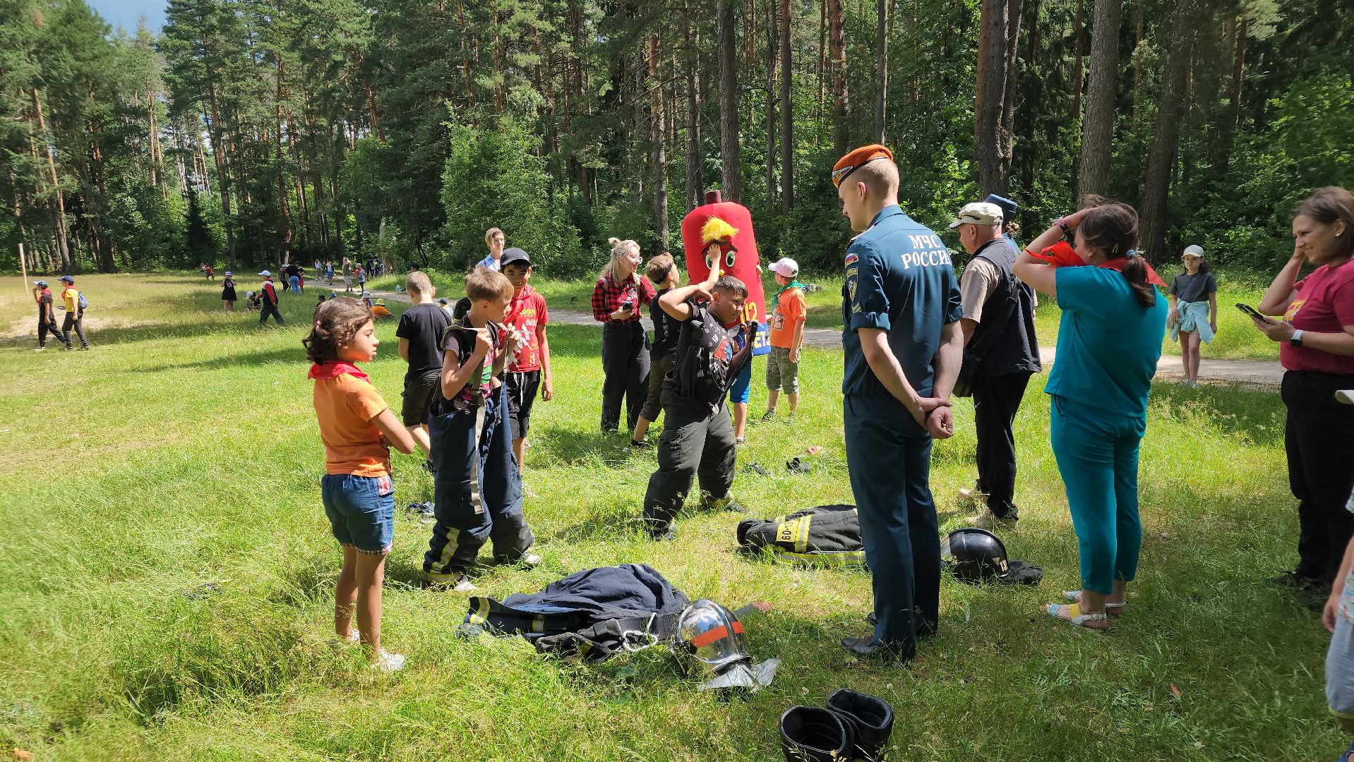 егорьевск, дети, день юного пожарного, пожарные, спасатели, игры,