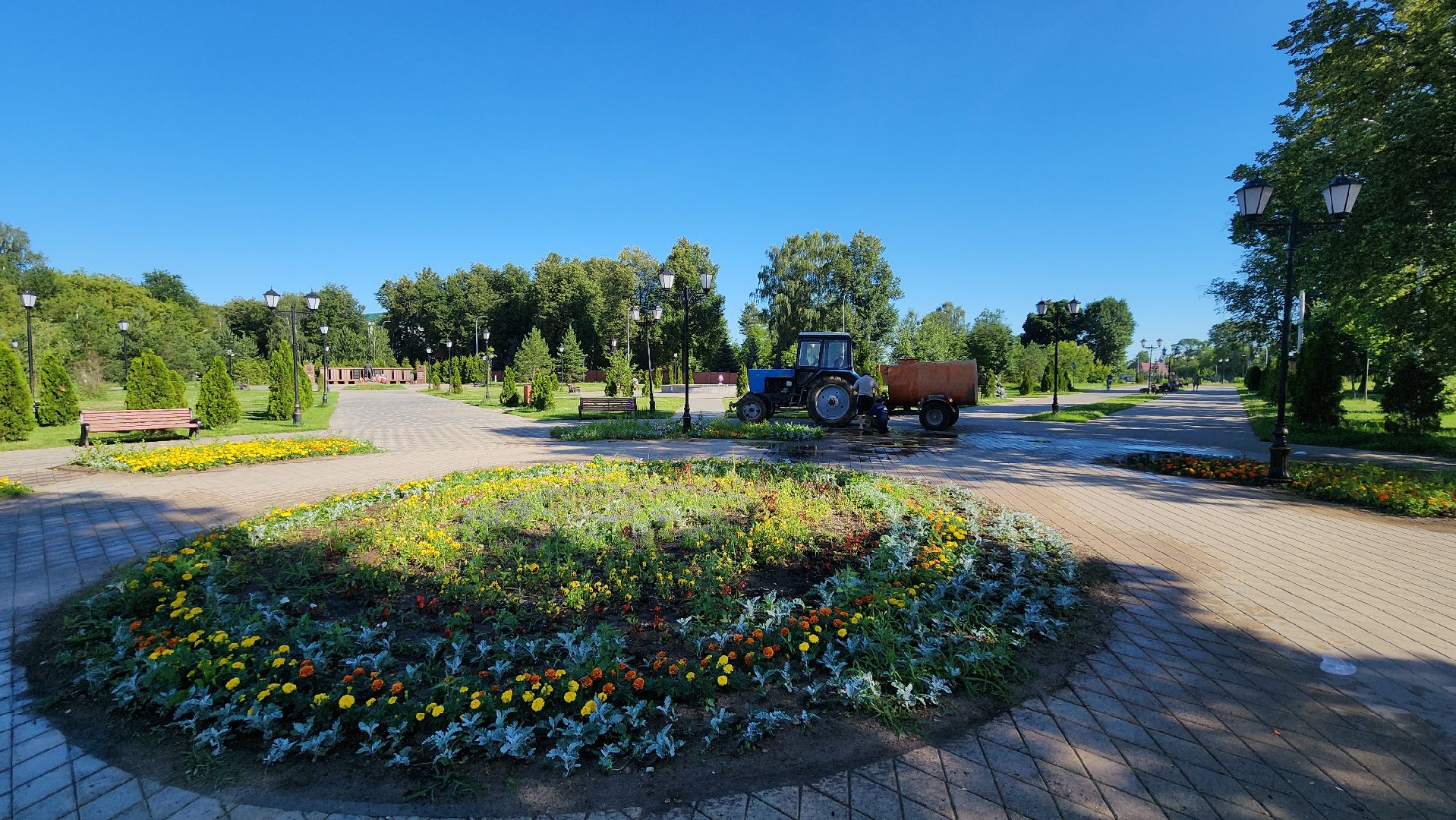 благоустройство, клумбы, Лосино-Петровский,