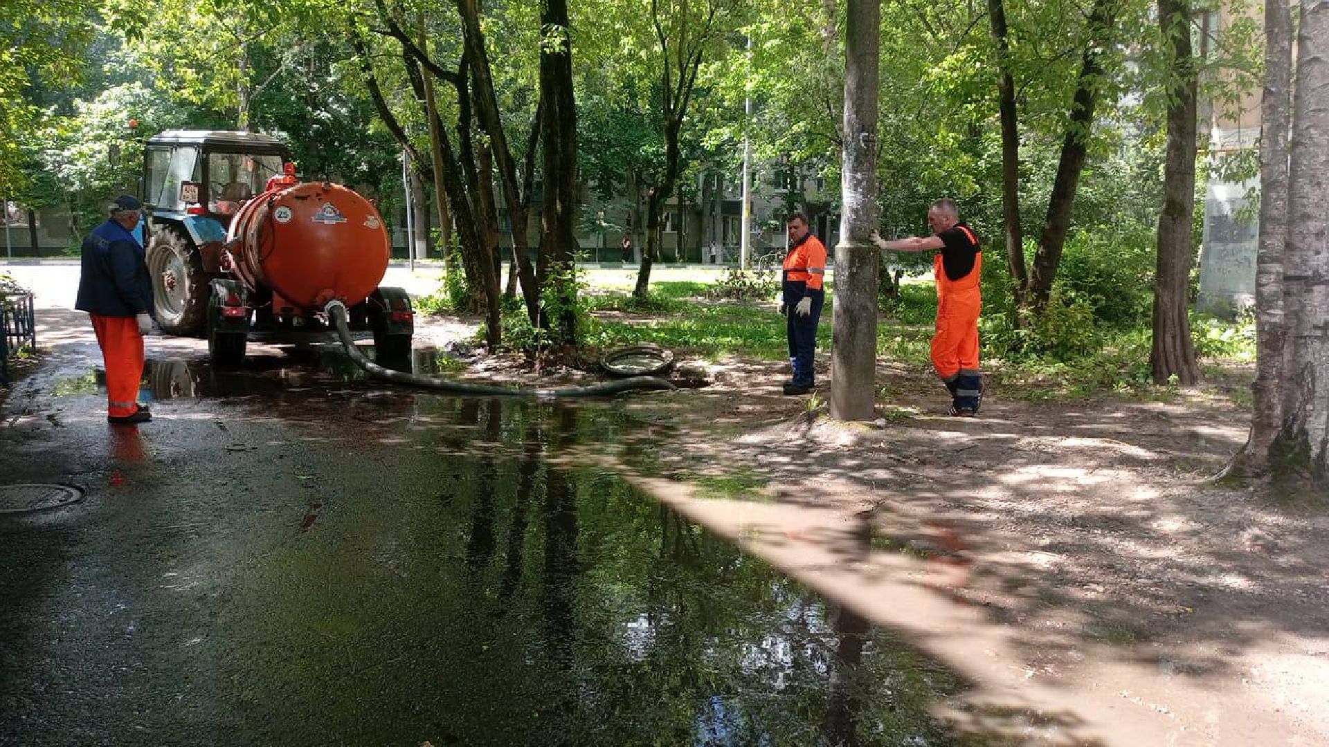 пушкино, благоустройство, подтопления, последствия непогоды,
