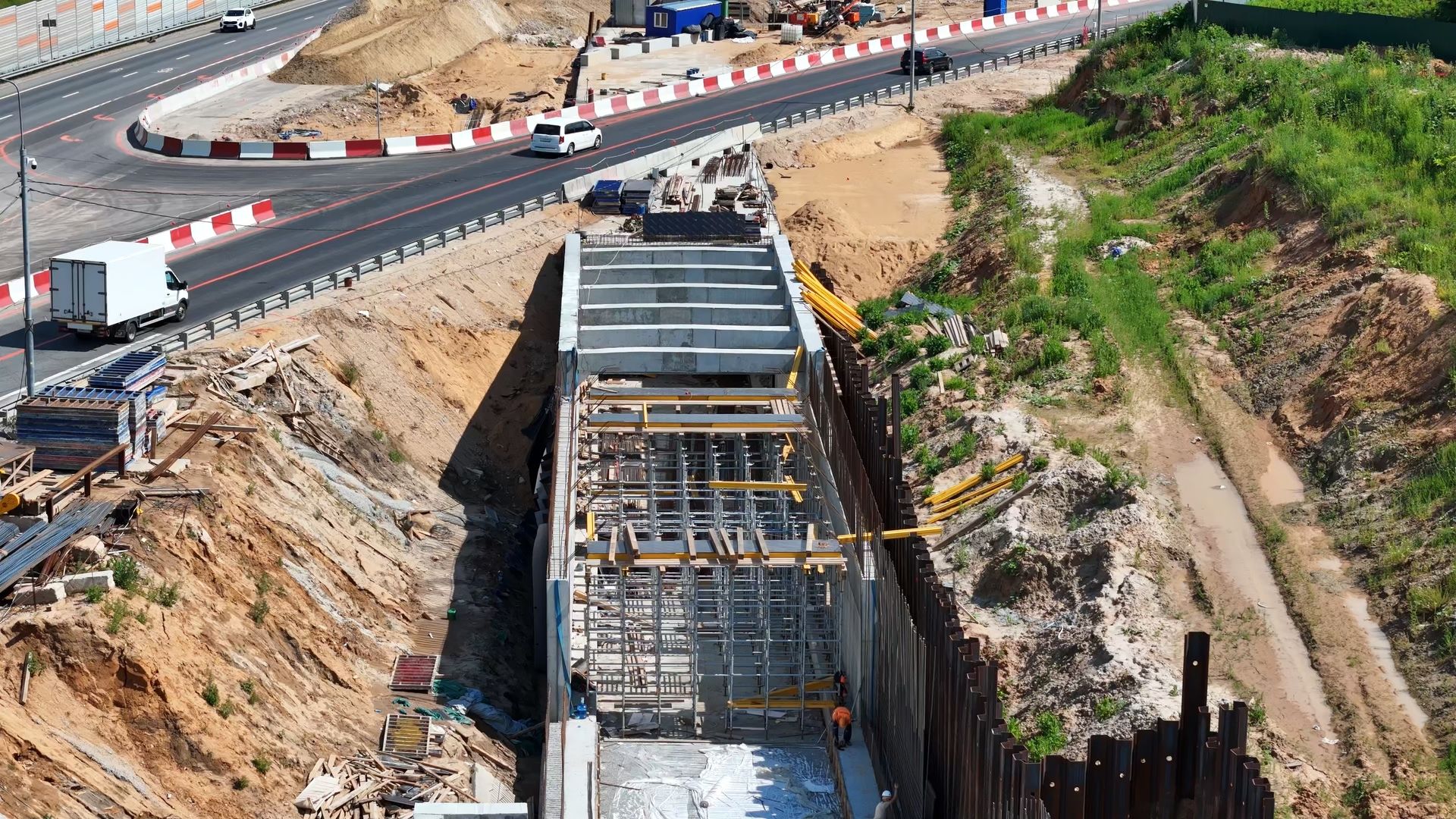 Одинцово, автодор, строительство, малые вязмы, эстакада, мост, цкад,
