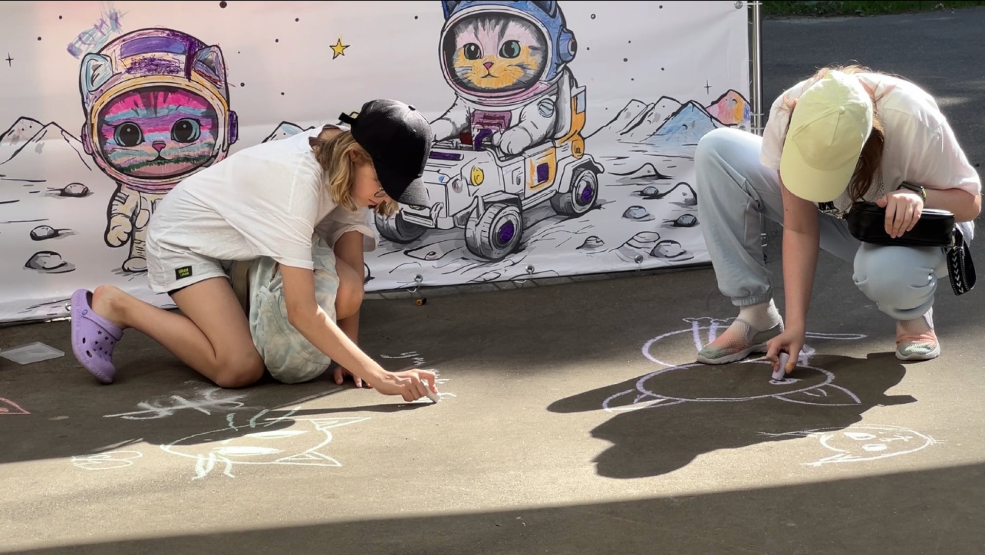 химки, кошки, парк, детский праздник, дети,