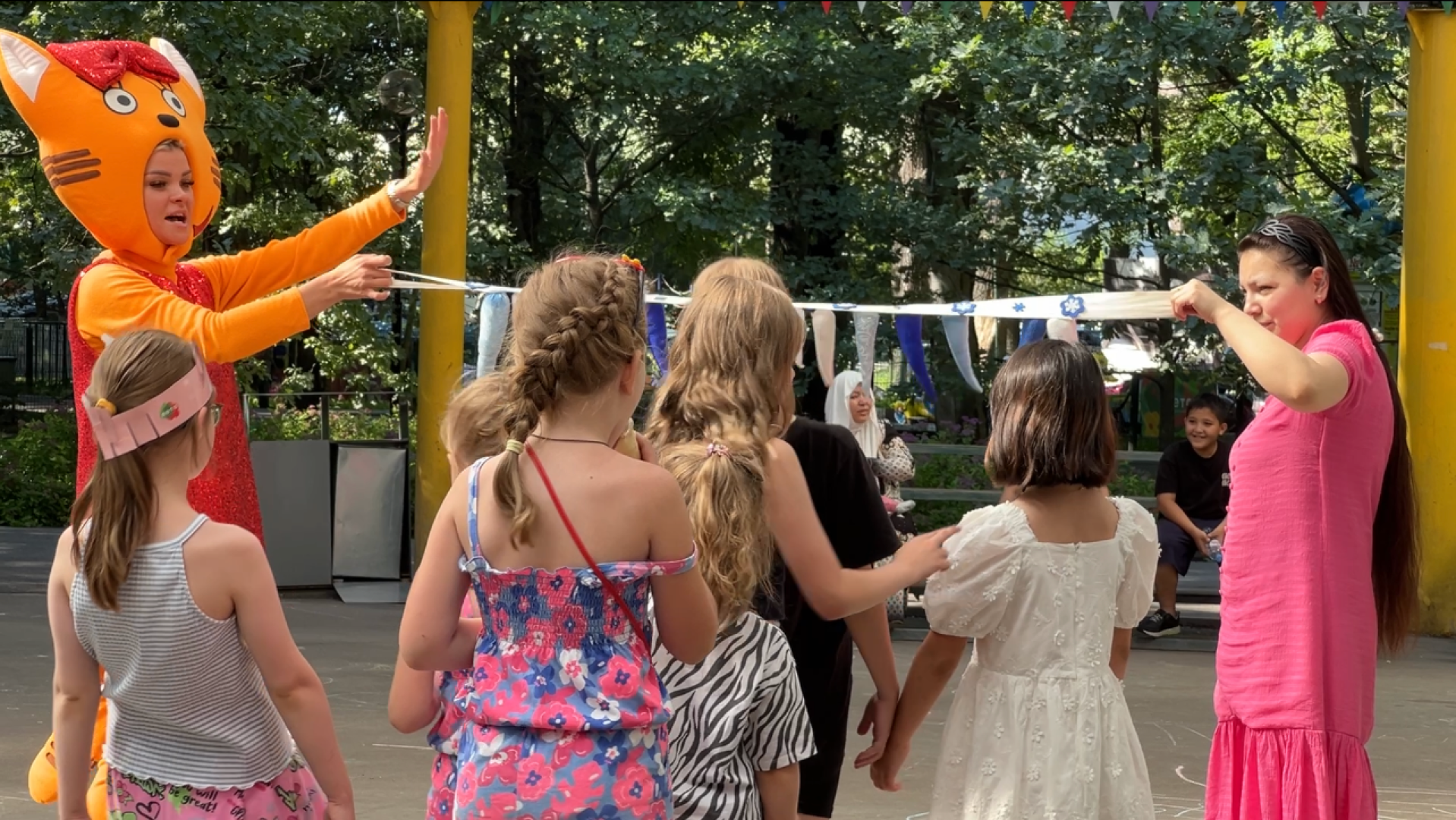 химки, кошки, парк, детский праздник, дети,