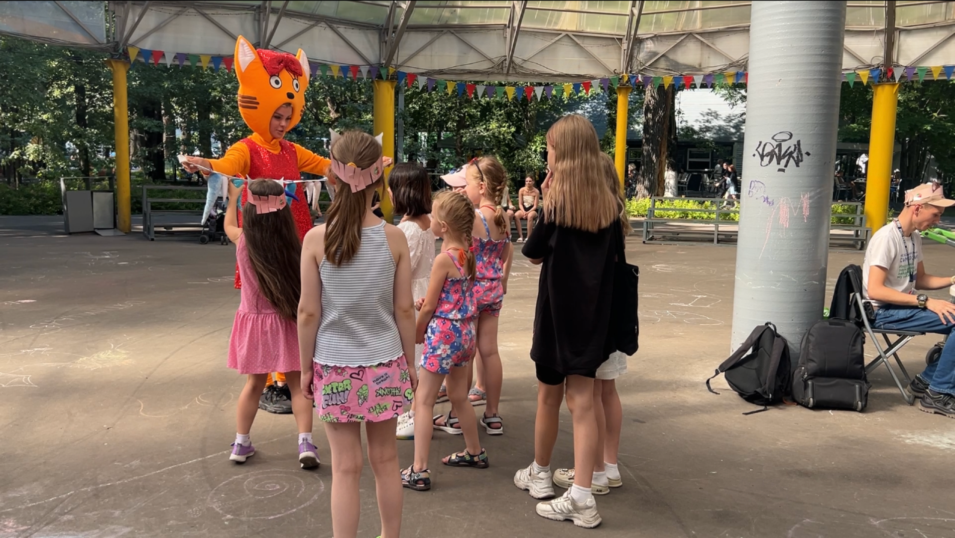 химки, кошки, парк, детский праздник, дети,