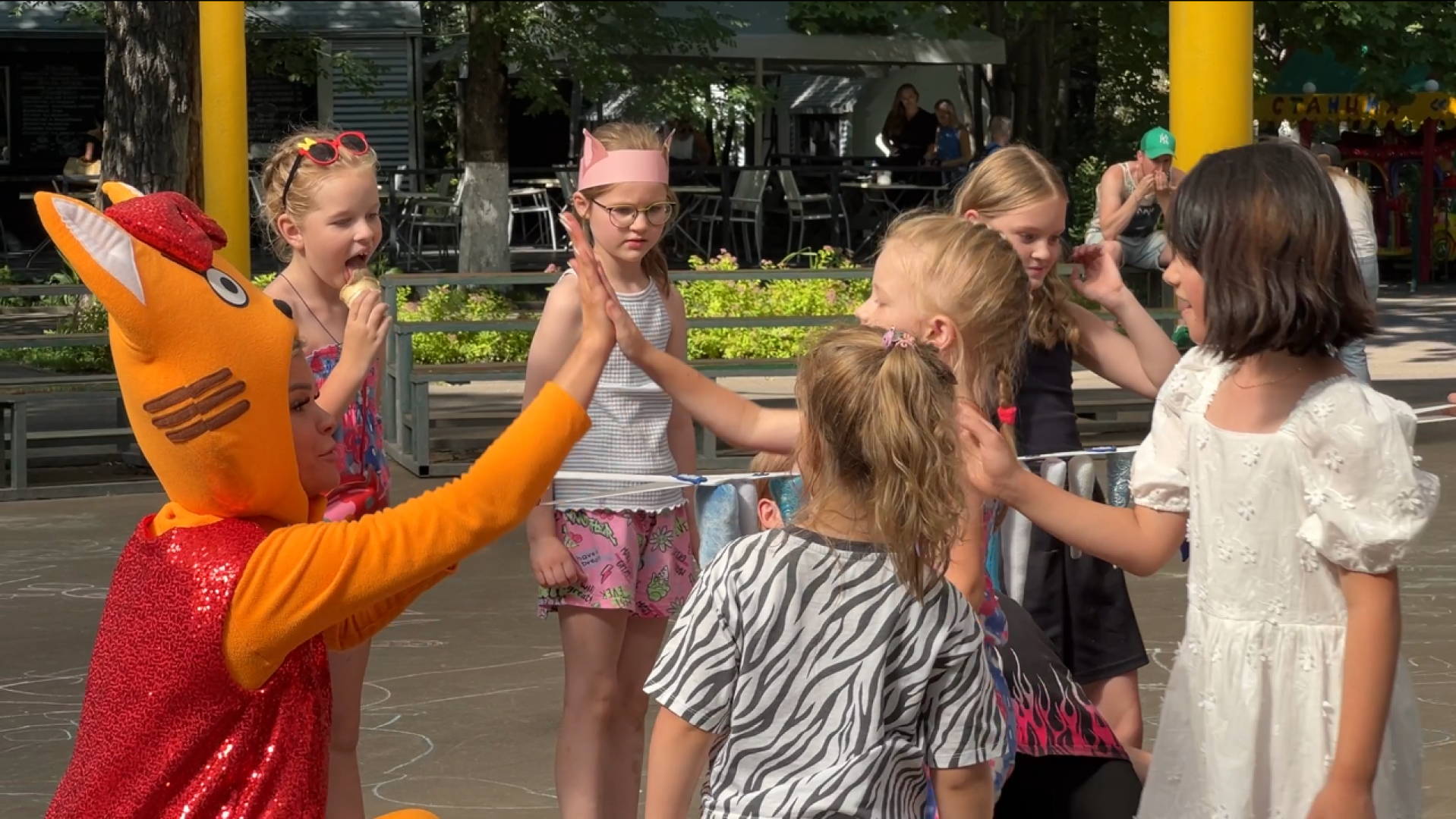 химки, кошки, парк, детский праздник, дети,