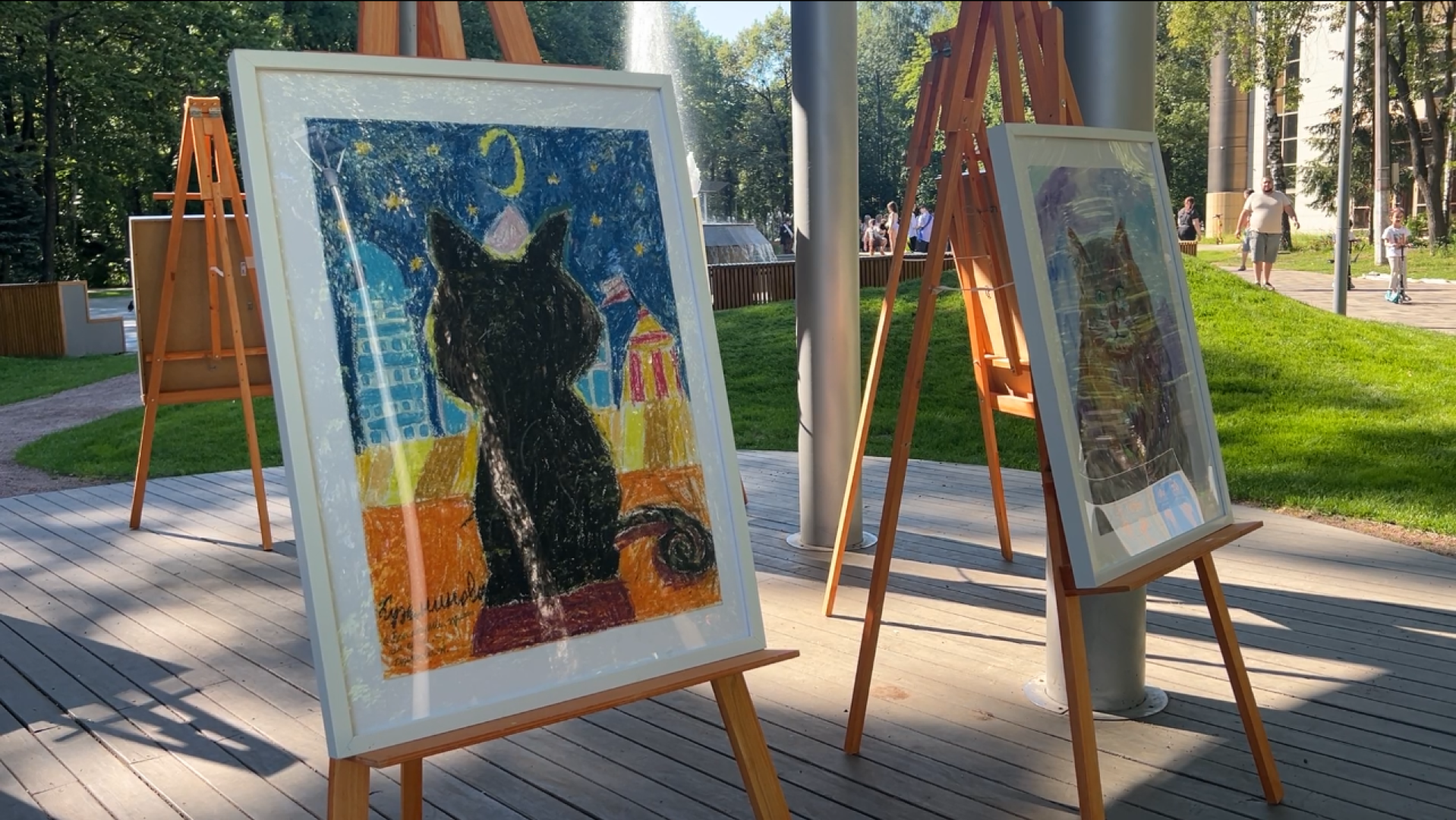 химки, кошки, парк, детский праздник, дети,