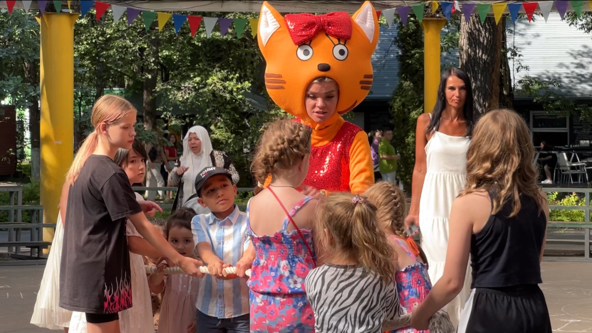 химки, кошки, парк, детский праздник, дети,