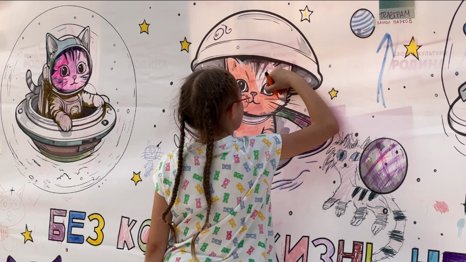 химки, кошки, парк, детский праздник, дети,