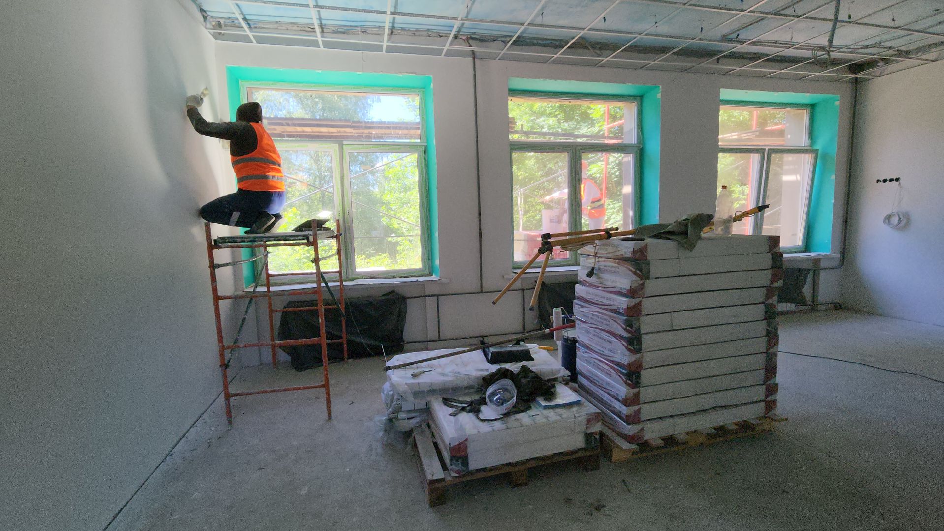 серпухов, местечко данки, туровская школа, капитальный ремонт, строительная готовность,