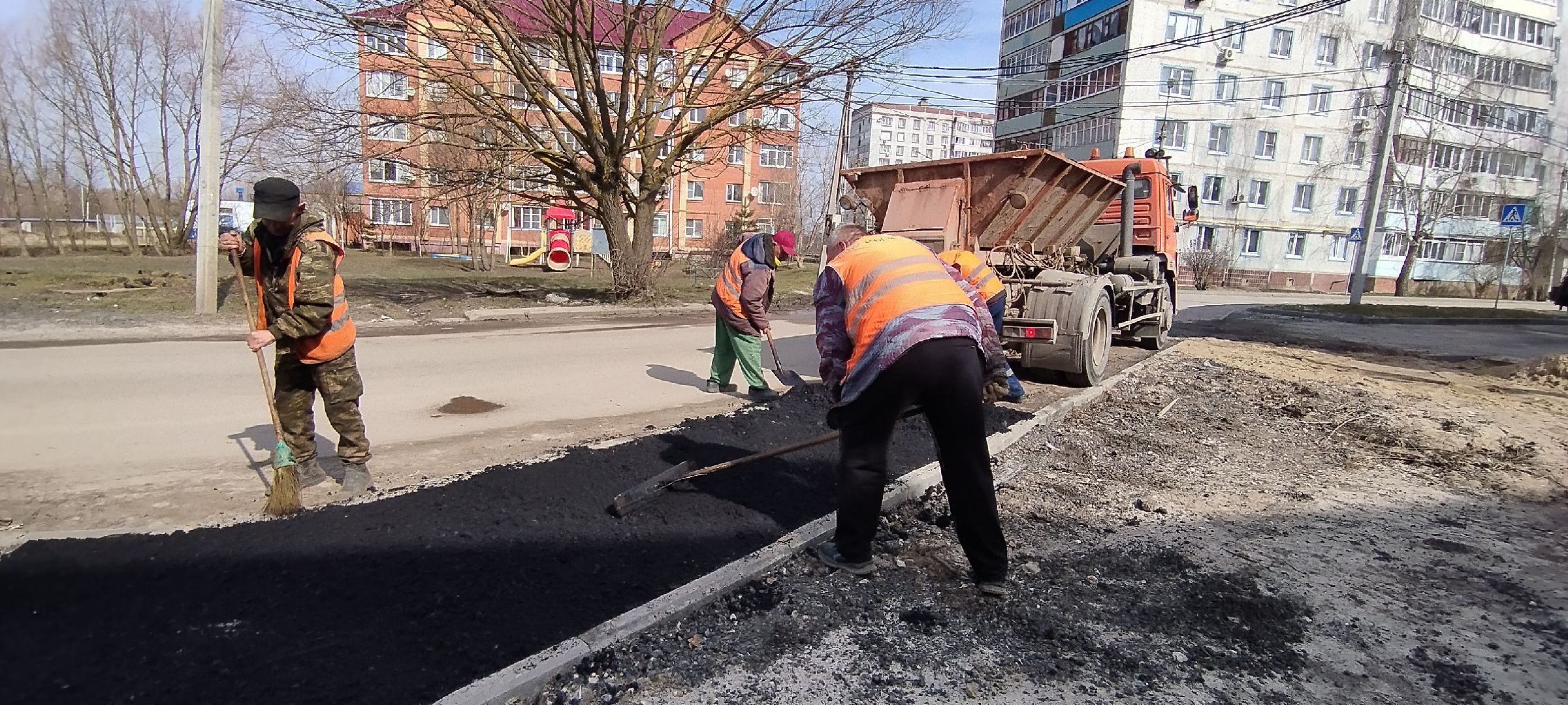 Луховицы, Ремонт тротуара, ЖКХ