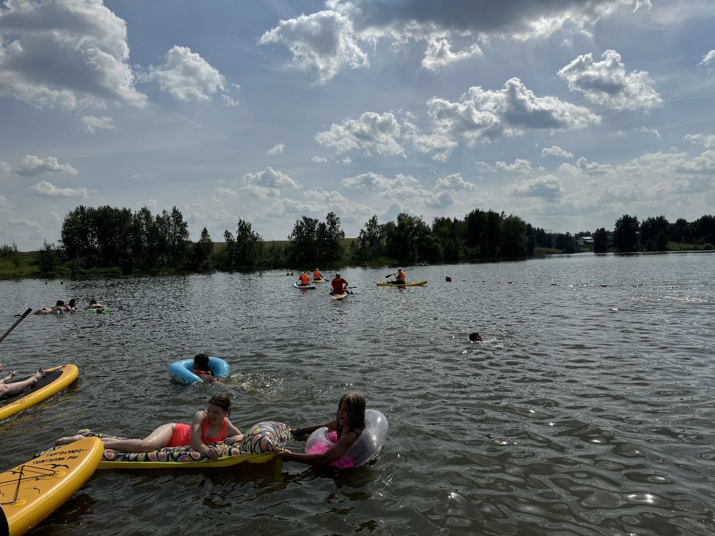 Активное долголетие, сапсерфинг, Сплав по пруду, Мамоновский пруд, Пляж Слобода Парк, Ленинский городской округ,