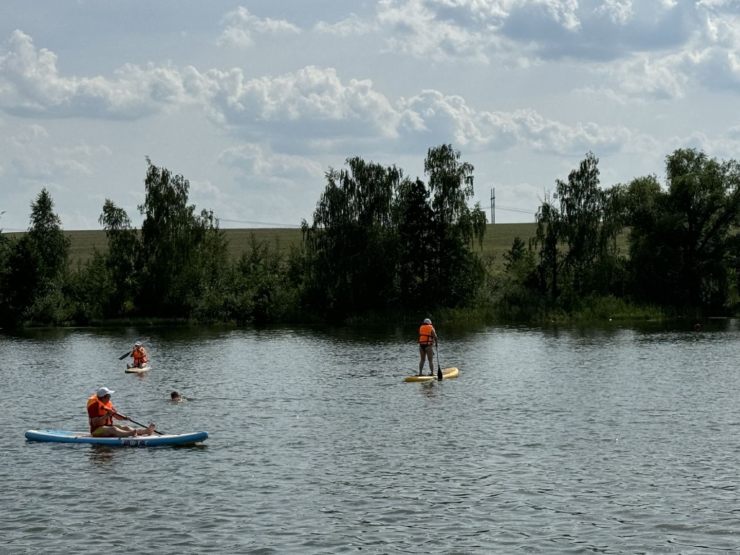 Активное долголетие, сапсерфинг, Сплав по пруду, Мамоновский пруд, Пляж Слобода Парк, Ленинский городской округ,