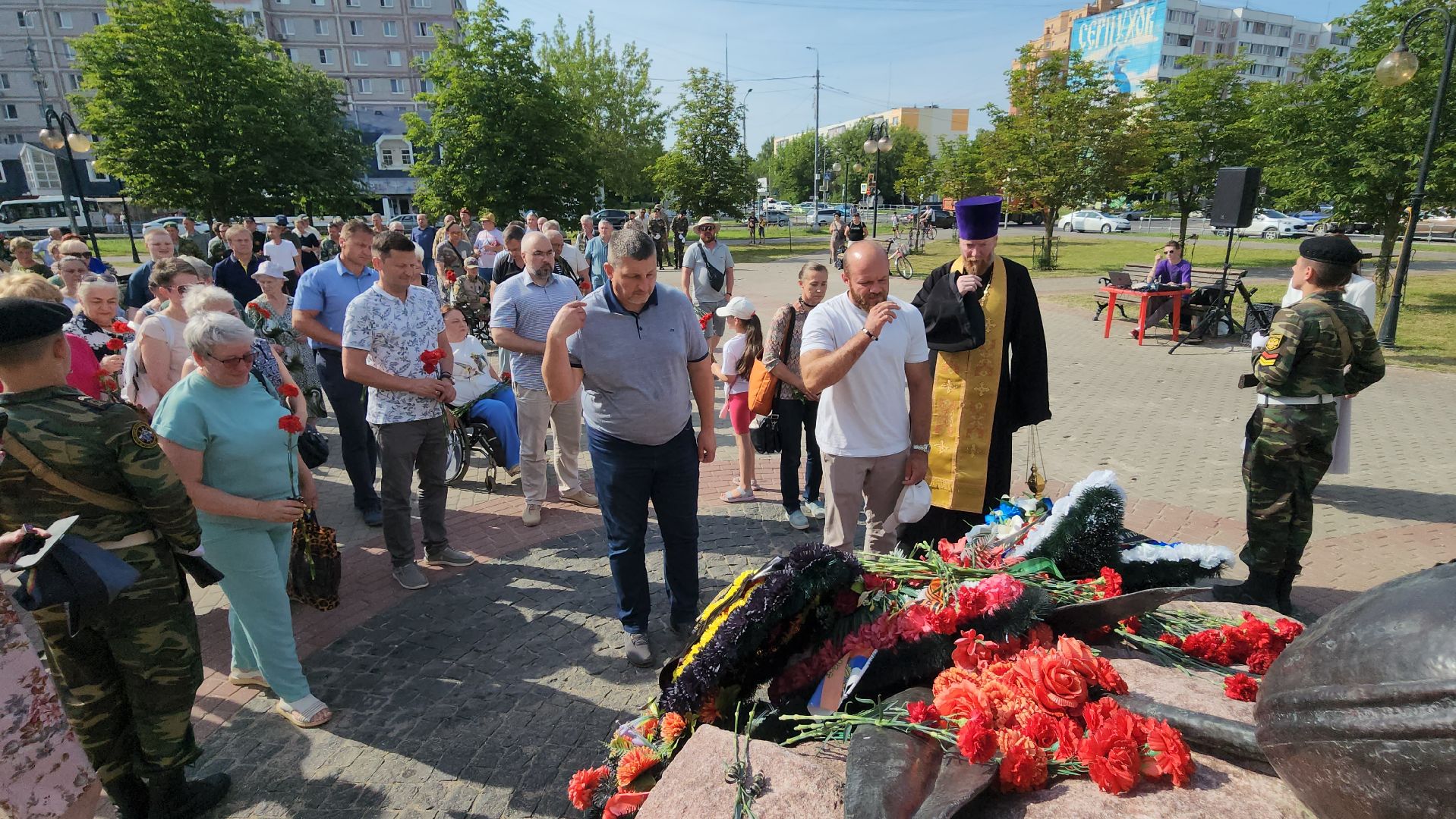 серпухов, площадь звездная, черный тюльпан, день ветеранов боевых действий, торжественный митинг,