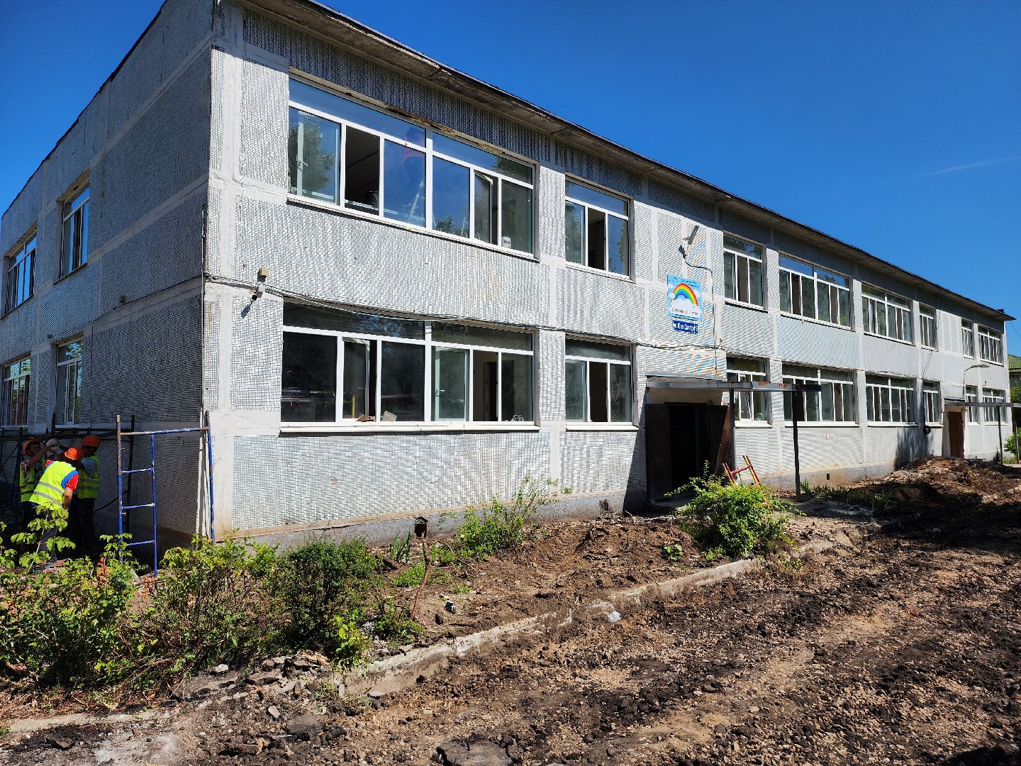 серпухов, поселок пролетарский, детский сад, капитальный ремонт, новые фасады,