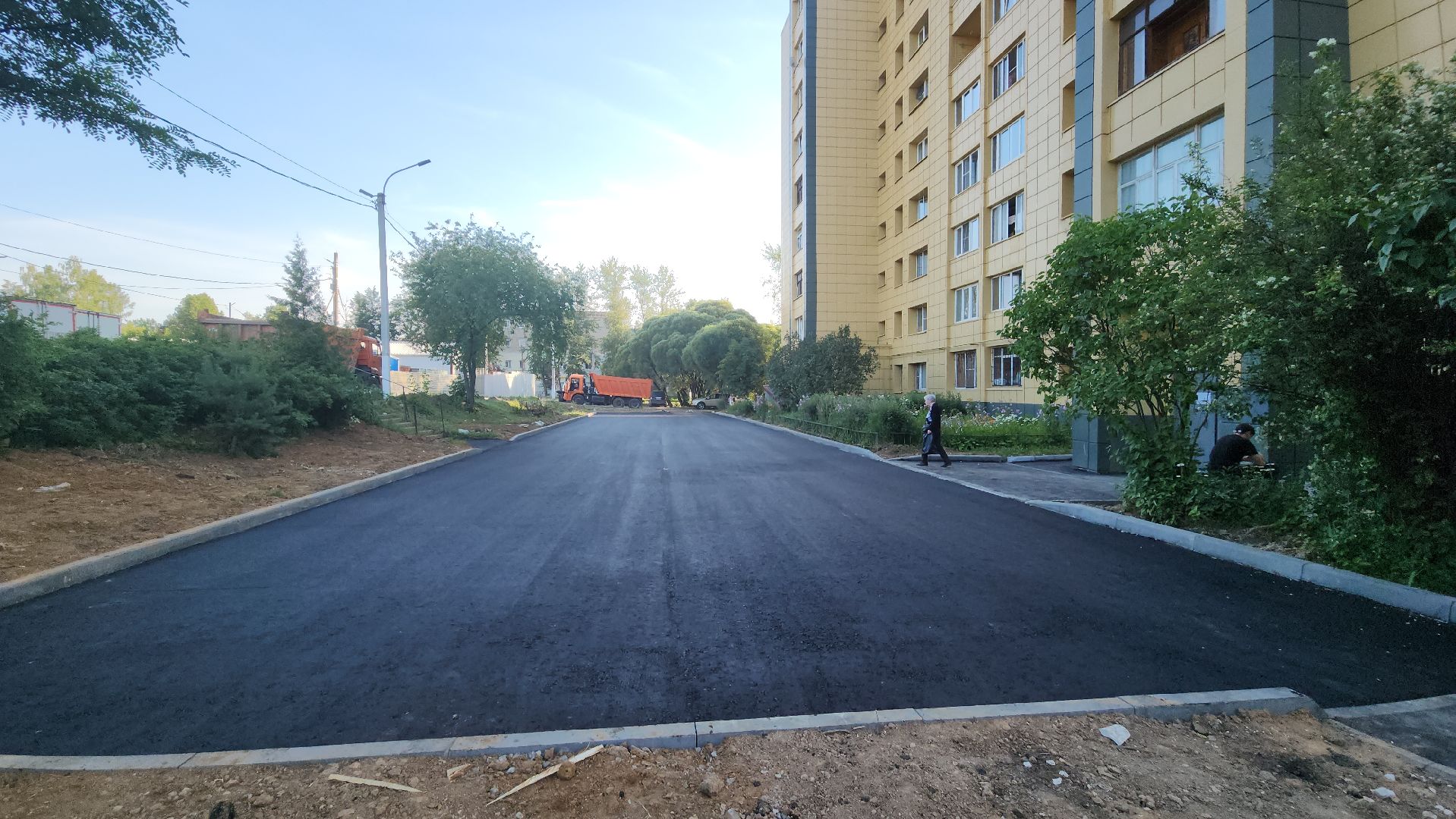 пушкино, благоустройство, замена асфальта, дворовая территория,поселок,