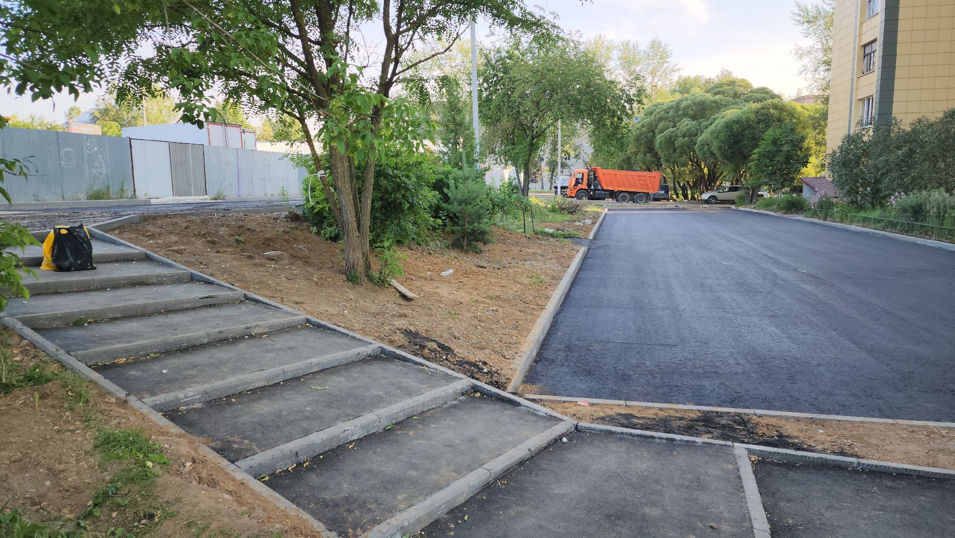 пушкино, благоустройство, замена асфальта, дворовая территория,поселок,