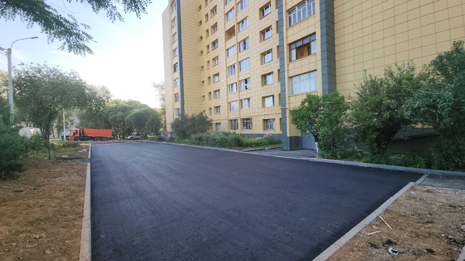 пушкино, благоустройство, замена асфальта, дворовая территория,поселок,