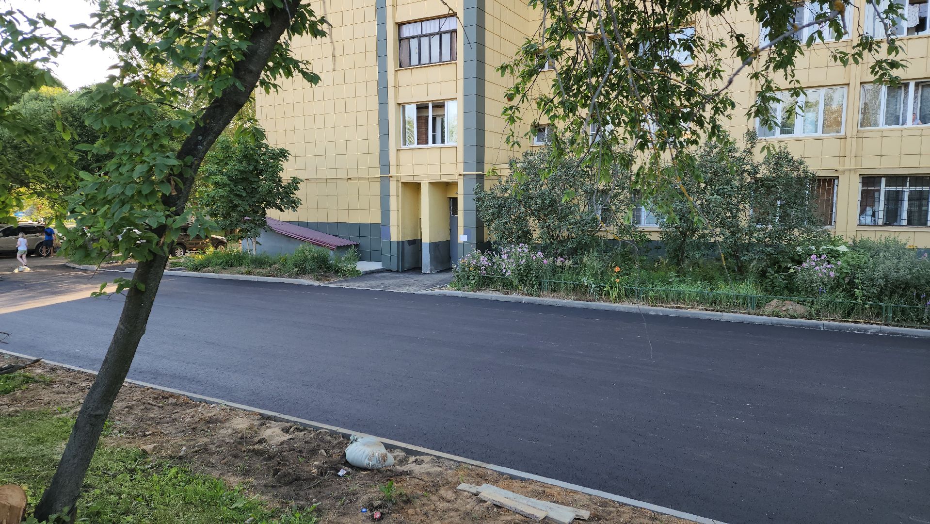 пушкино, благоустройство, замена асфальта, дворовая территория,поселок,