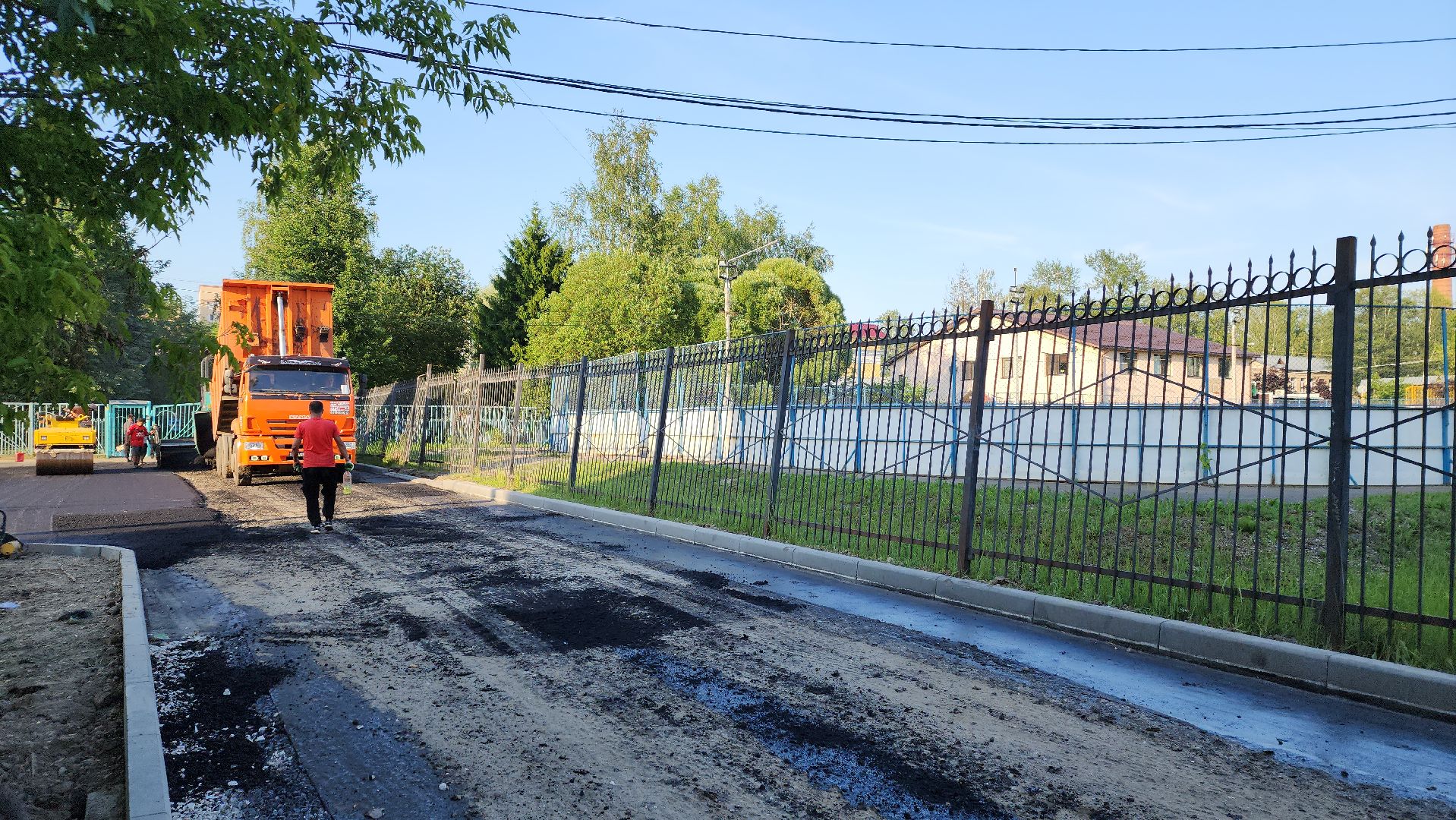 пушкино, благоустройство, замена асфальта, дворовая территория,поселок,