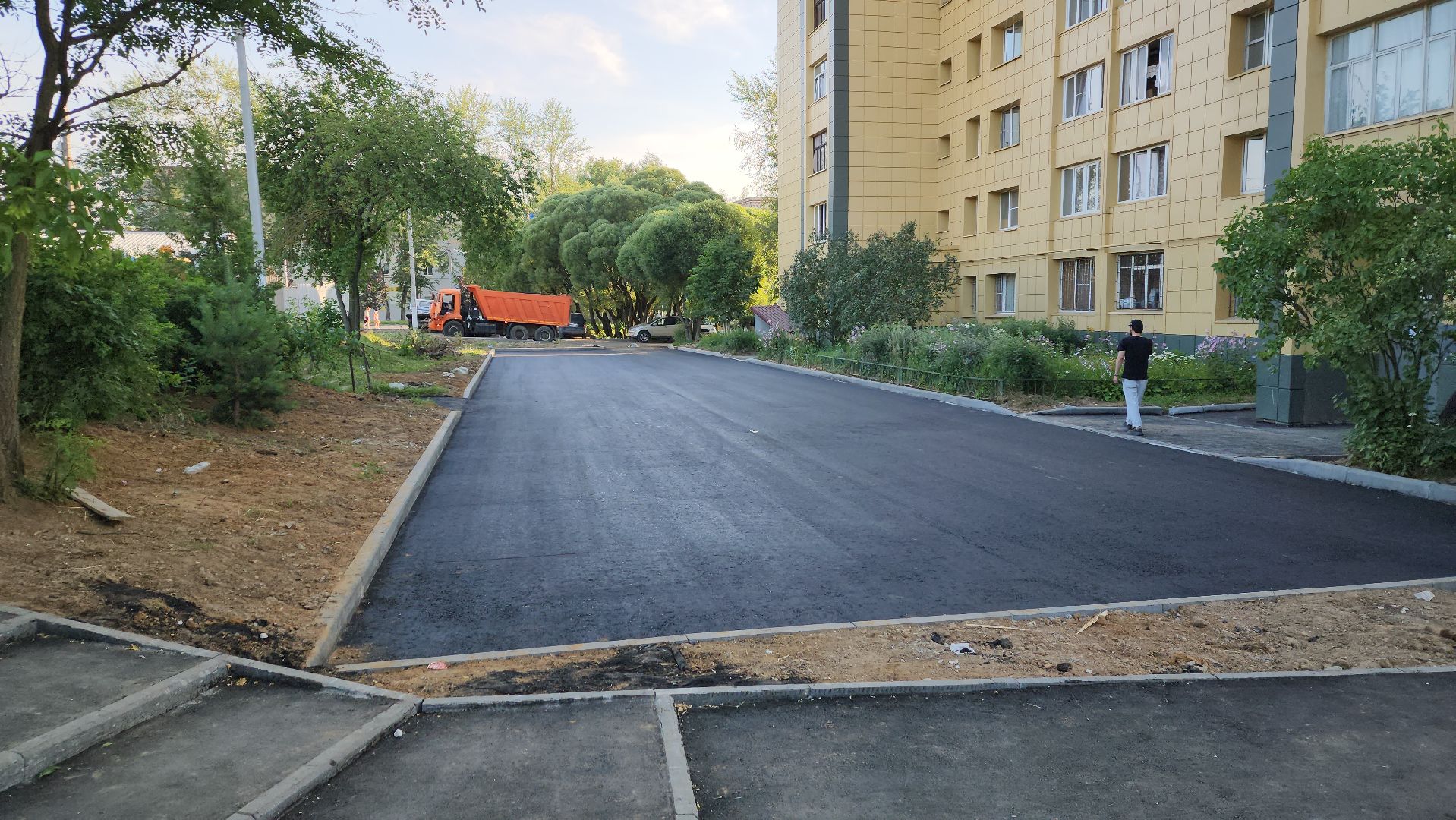 пушкино, благоустройство, замена асфальта, дворовая территория,поселок,