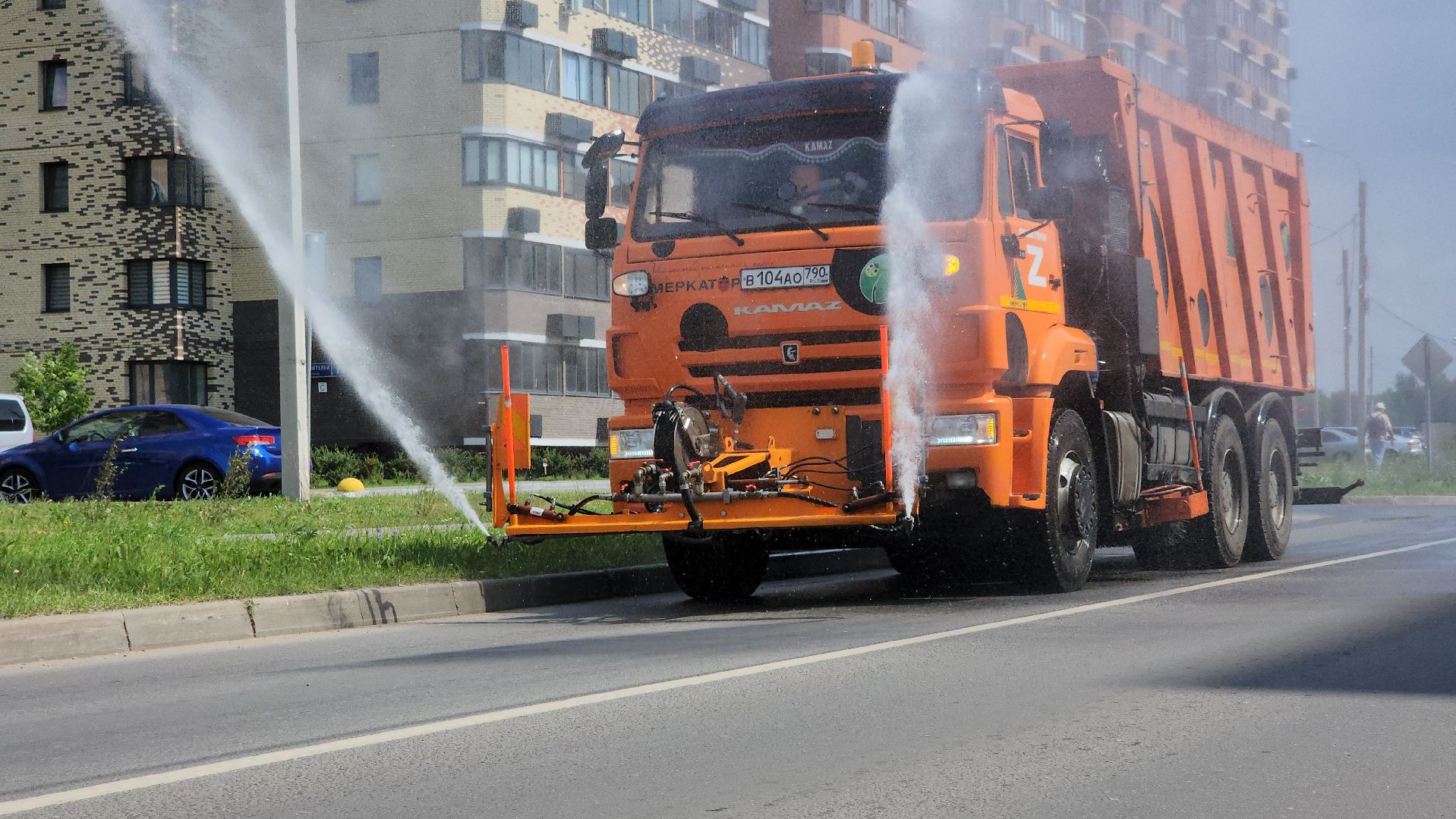жкх, благоуйстройство, полив дорог, Лосино-Петровский,
