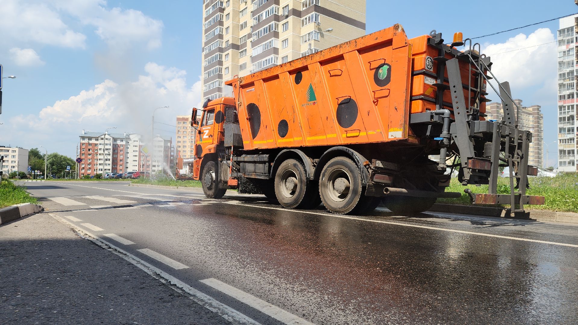 жкх, благоуйстройство, полив дорог, Лосино-Петровский,