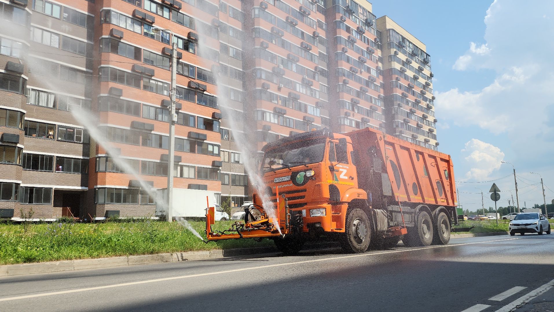 жкх, благоуйстройство, полив дорог, Лосино-Петровский,