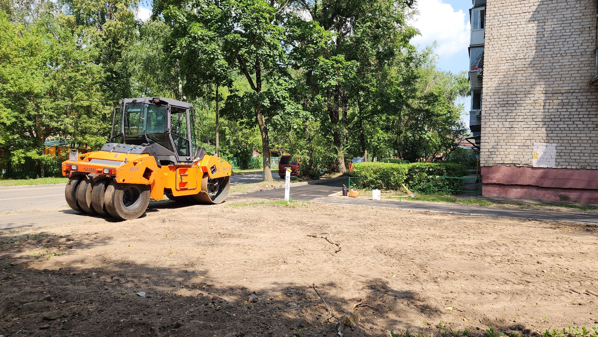 благоустройство дворовых территорий, комплексное благоустройство, укладка асфальта, Старая Купавна, Богородский городской округ,