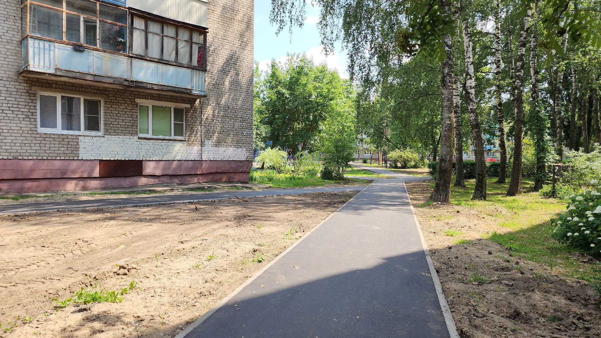 благоустройство дворовых территорий, комплексное благоустройство, укладка асфальта, Старая Купавна, Богородский городской округ,