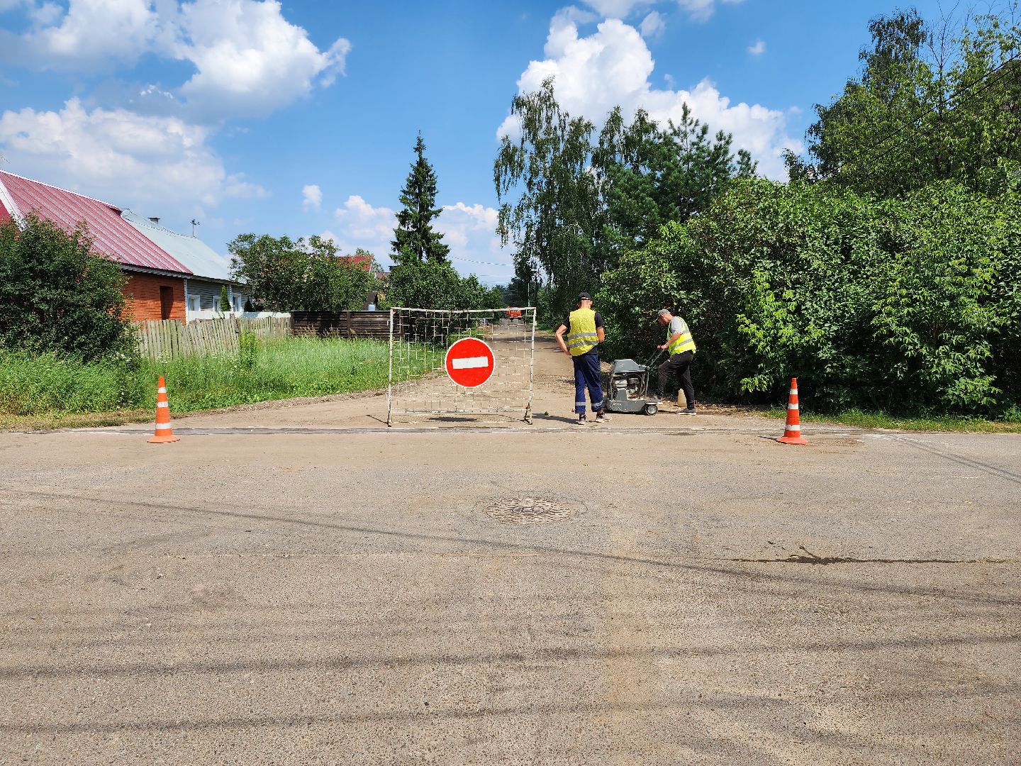 раменское, дороги, ремонт дороги в поселке Родники,