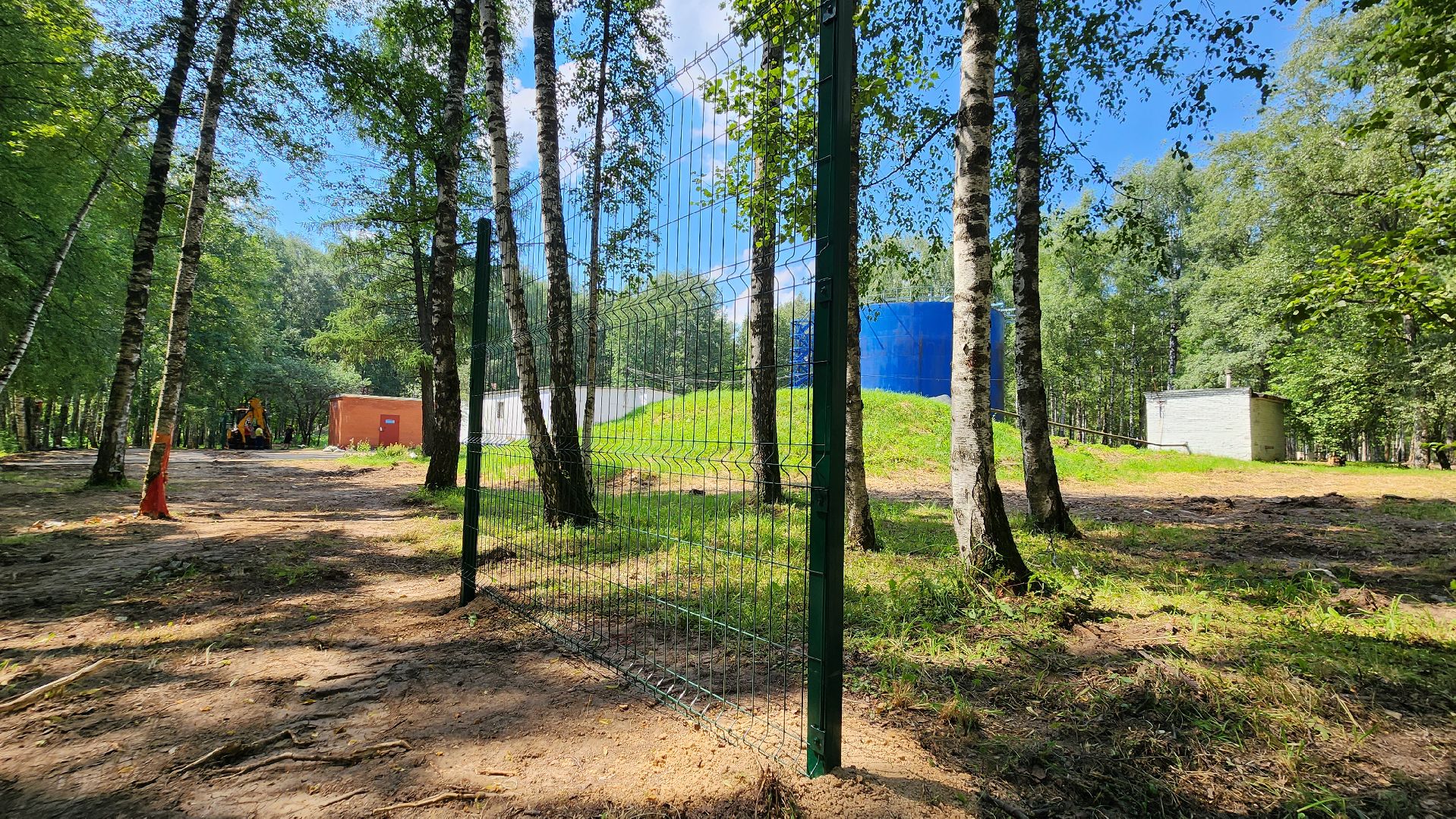 Парк, Установка забора, Лобня,