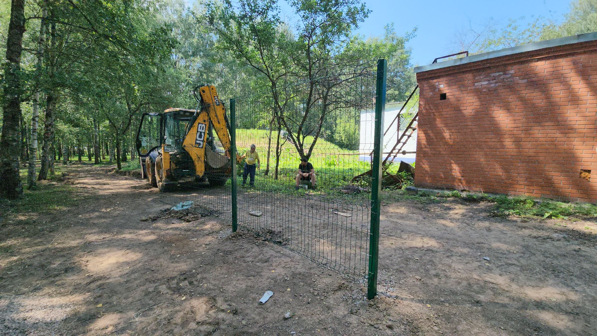 Парк, Установка забора, Лобня,