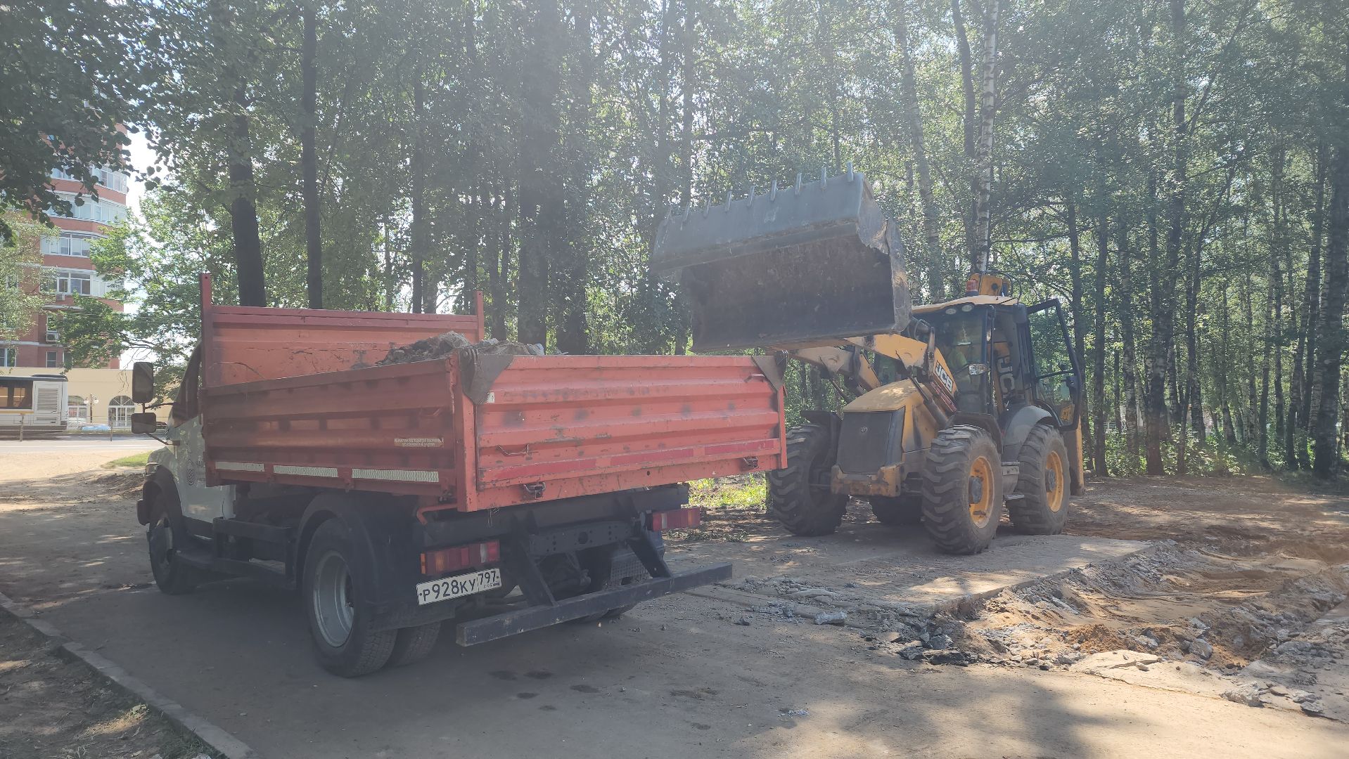 Парк, Установка забора, Лобня,