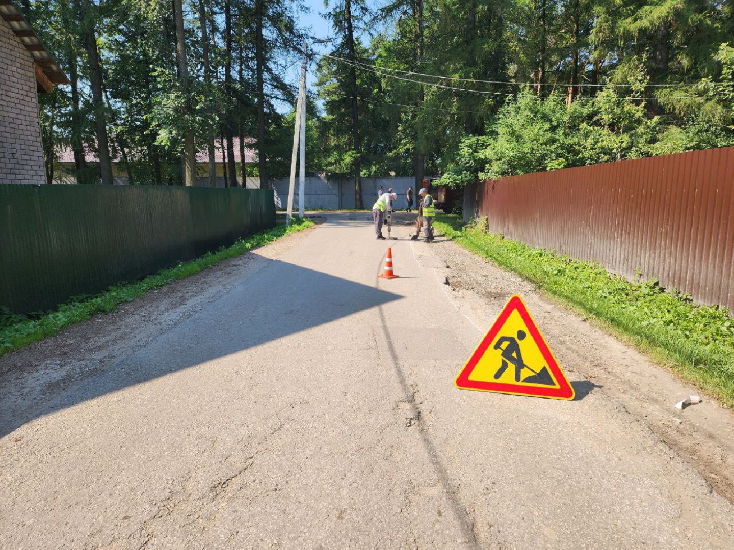 чехов, дорога, ремонт дорог, ямочный ремонт, поселок,