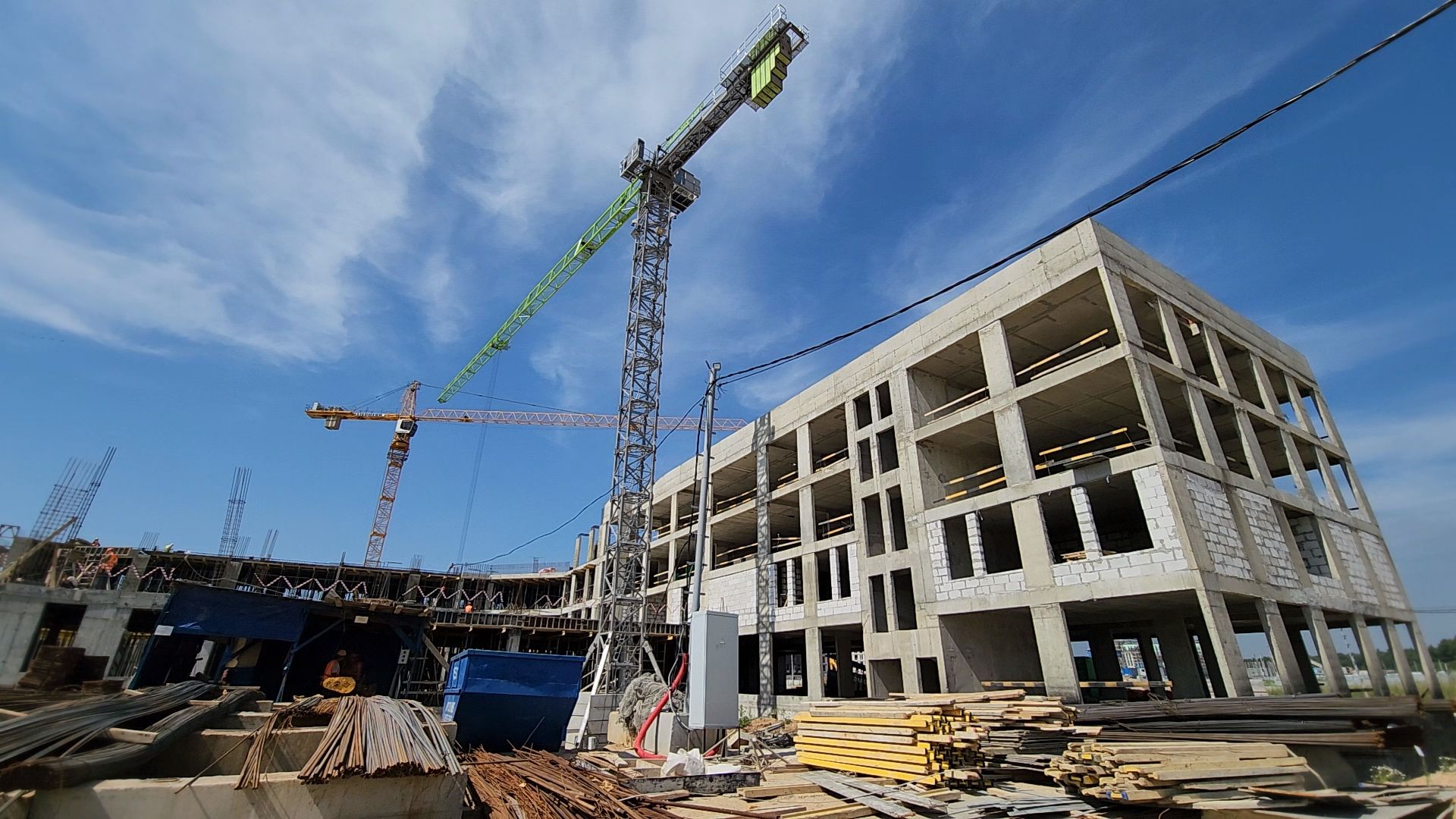 Одинцово, Лайково, школа, строительство, клинкер,