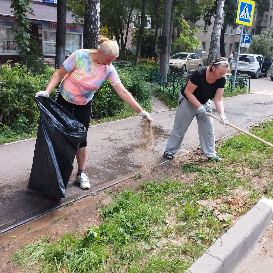 пушкино, благоустройство, газон, уборка мусора, жара, полив,
